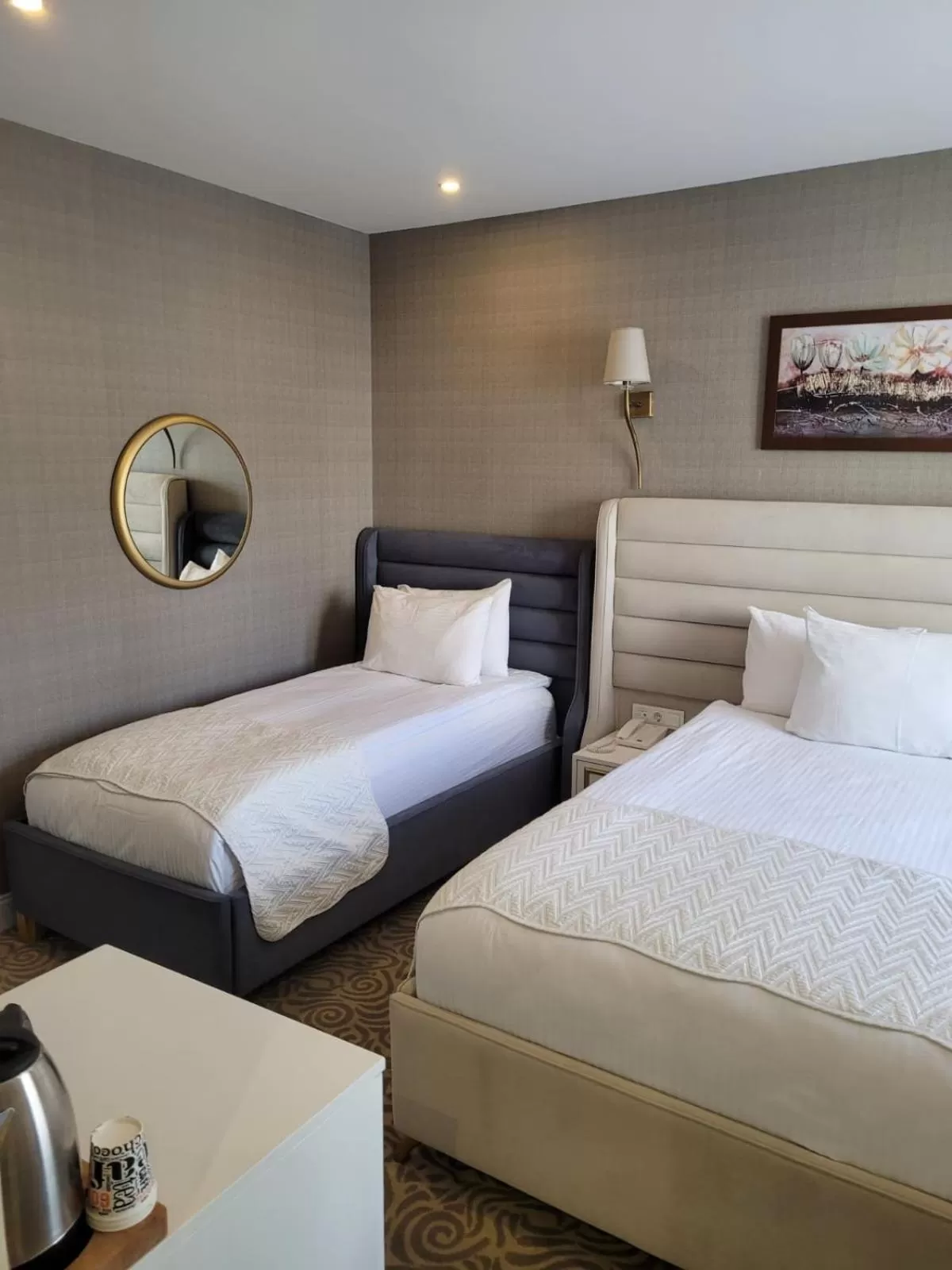 Bed in Mr BEYAZ HOTEL