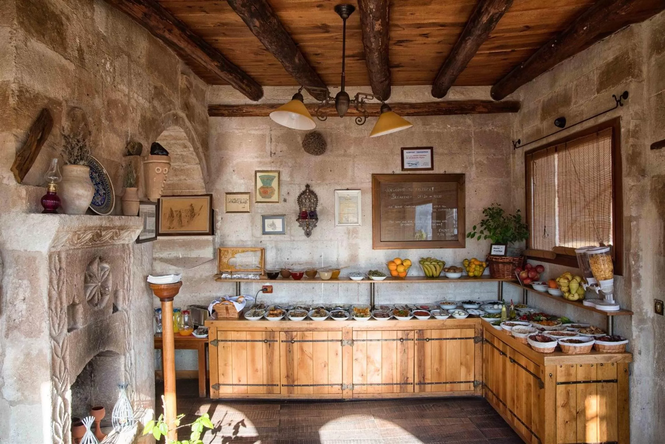 Buffet breakfast in Kelebek Cave Hotel