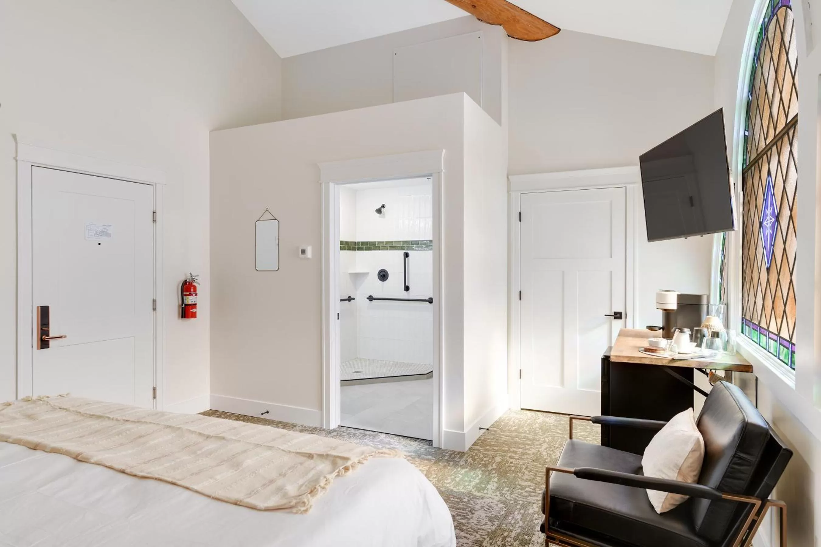 Bed in Balsam Lake Lodge