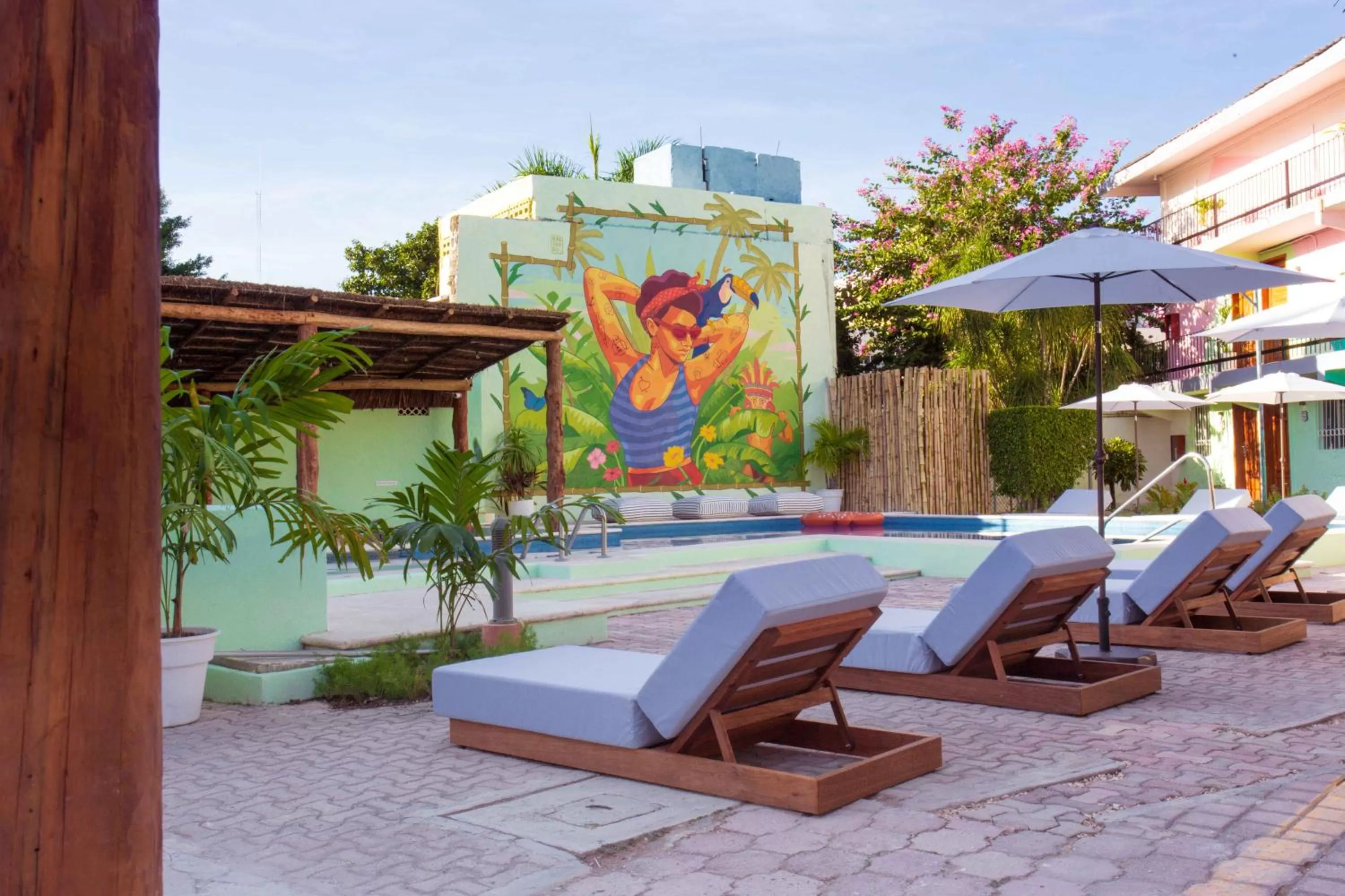 Patio in Nílu Cancun Downtown by Selina