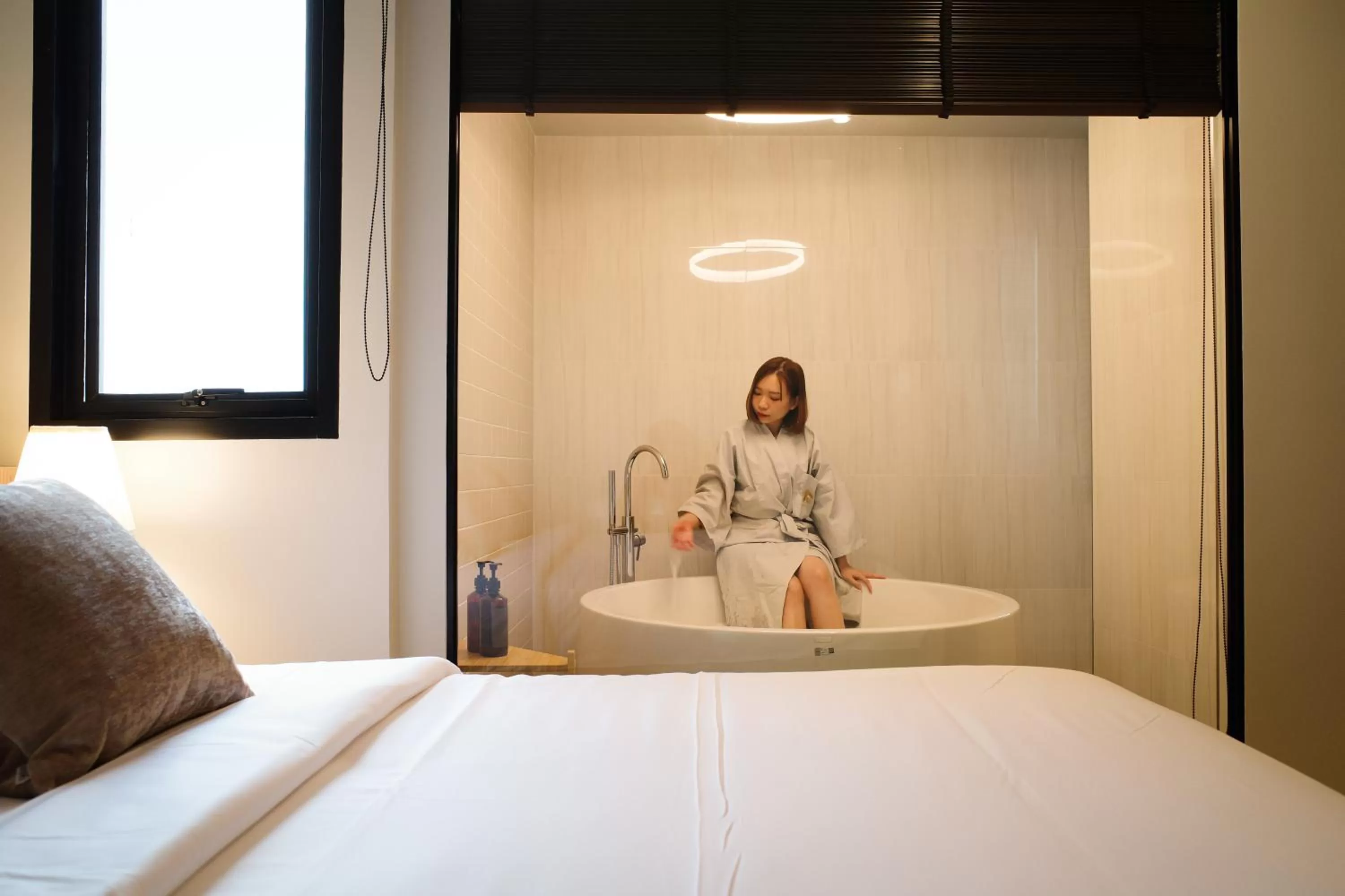 Bathroom, Bed in The Rise Suites Hotel, Chiang Mai - SHA Extra Plus
