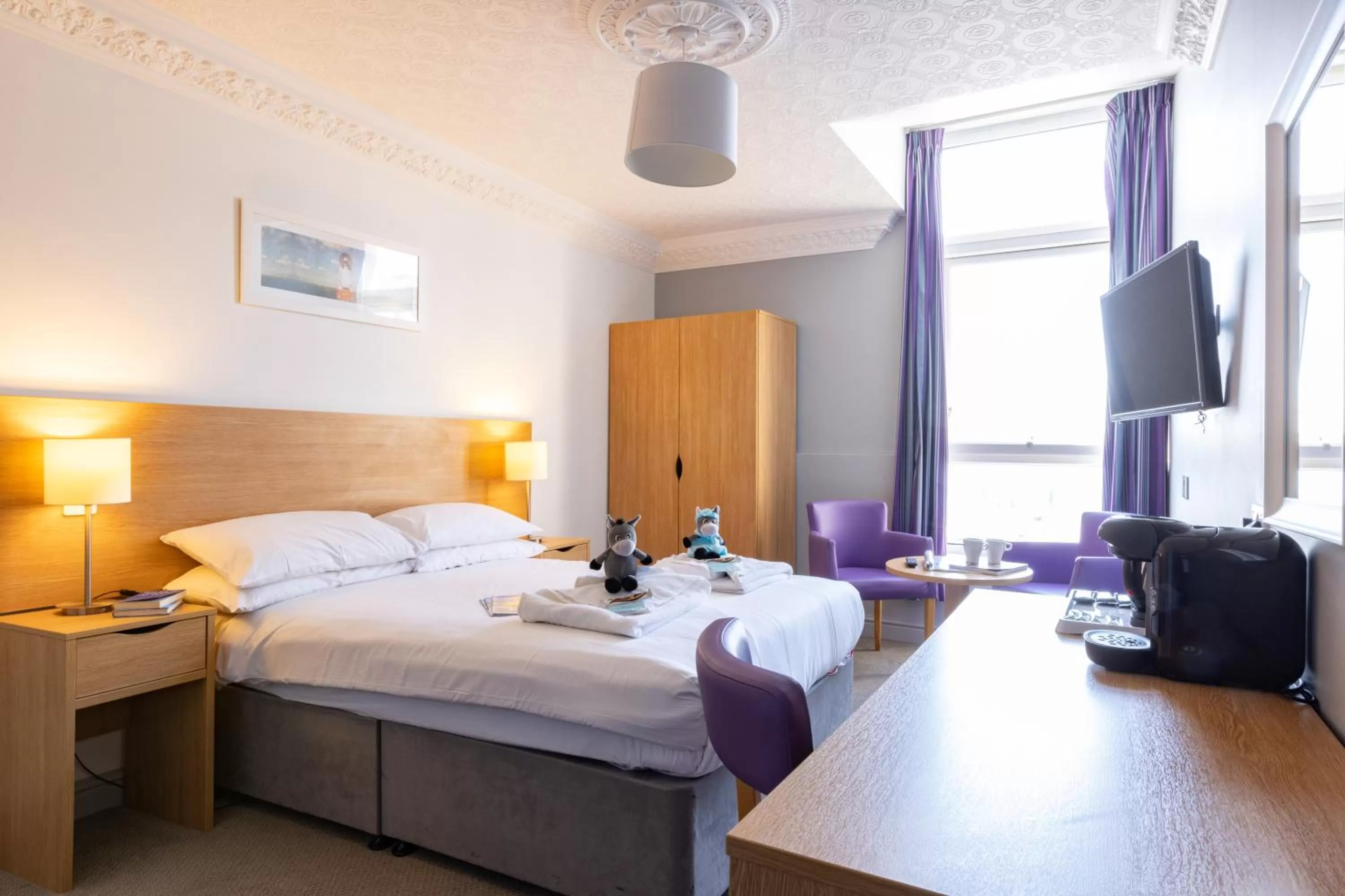 Photo of the whole room, Bed in The Caledonian Tower Hotel