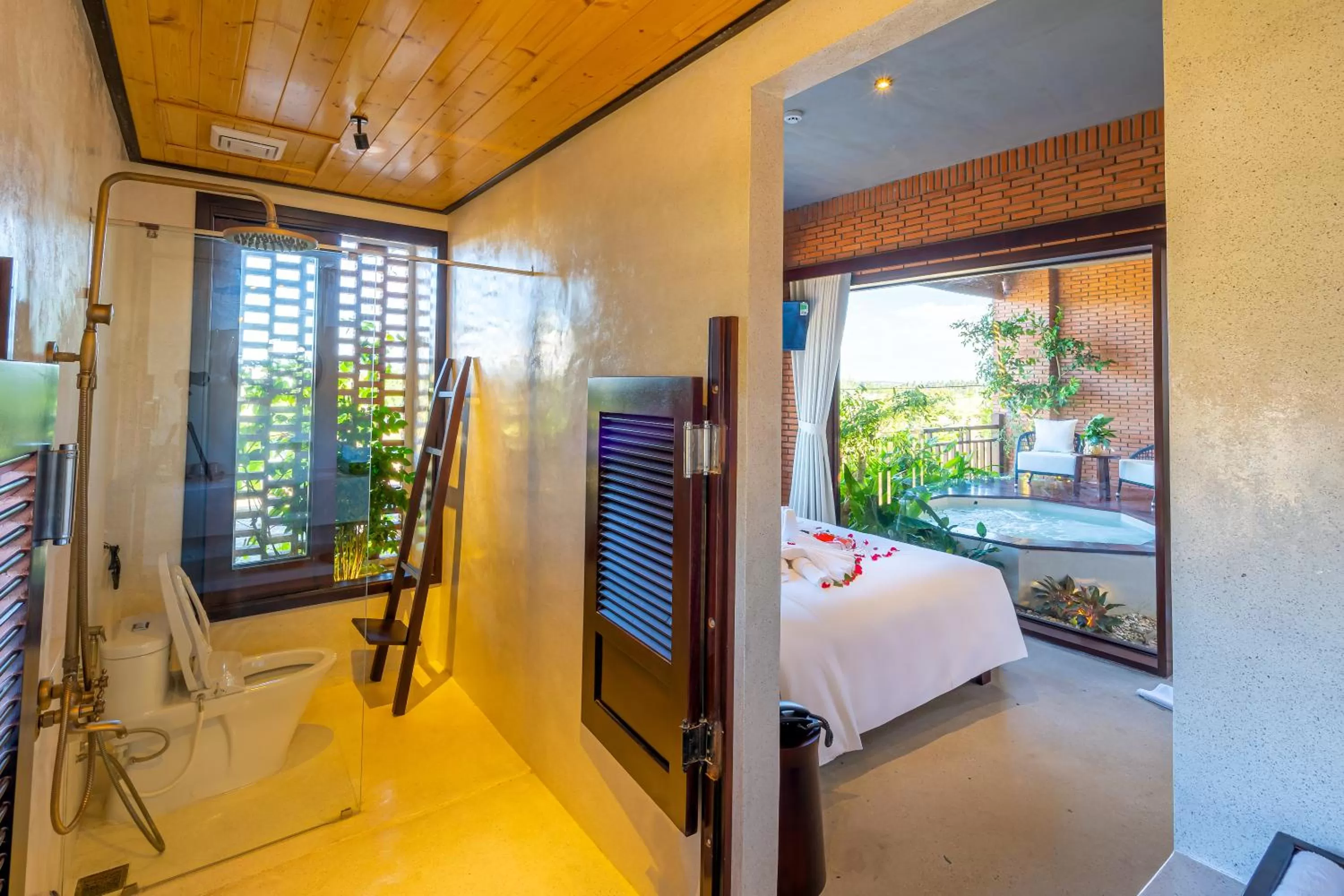 Toilet, Bed in Angel Garden Villa