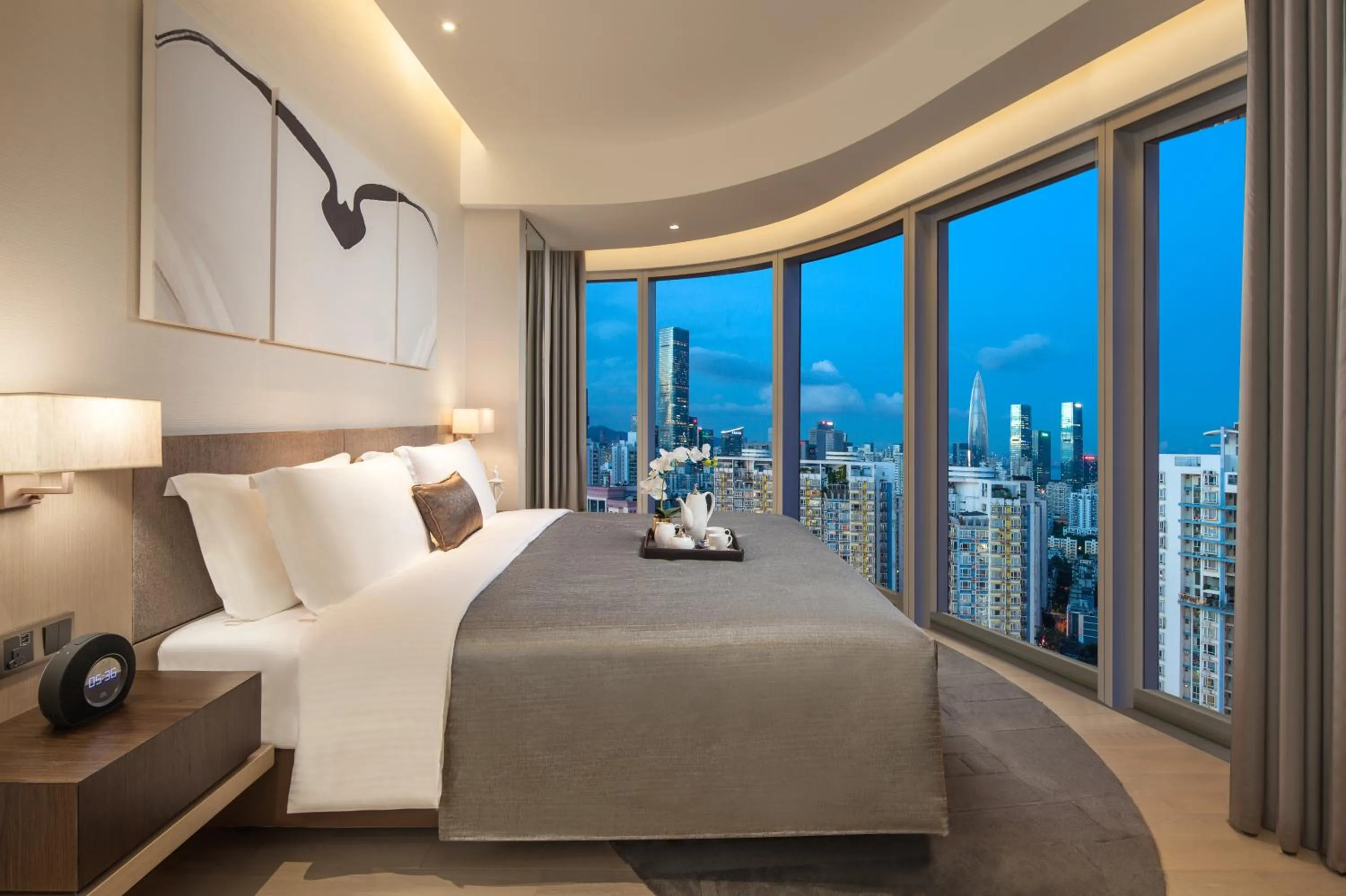 Bedroom, Bed in Ascott Raffles City Shenzhen