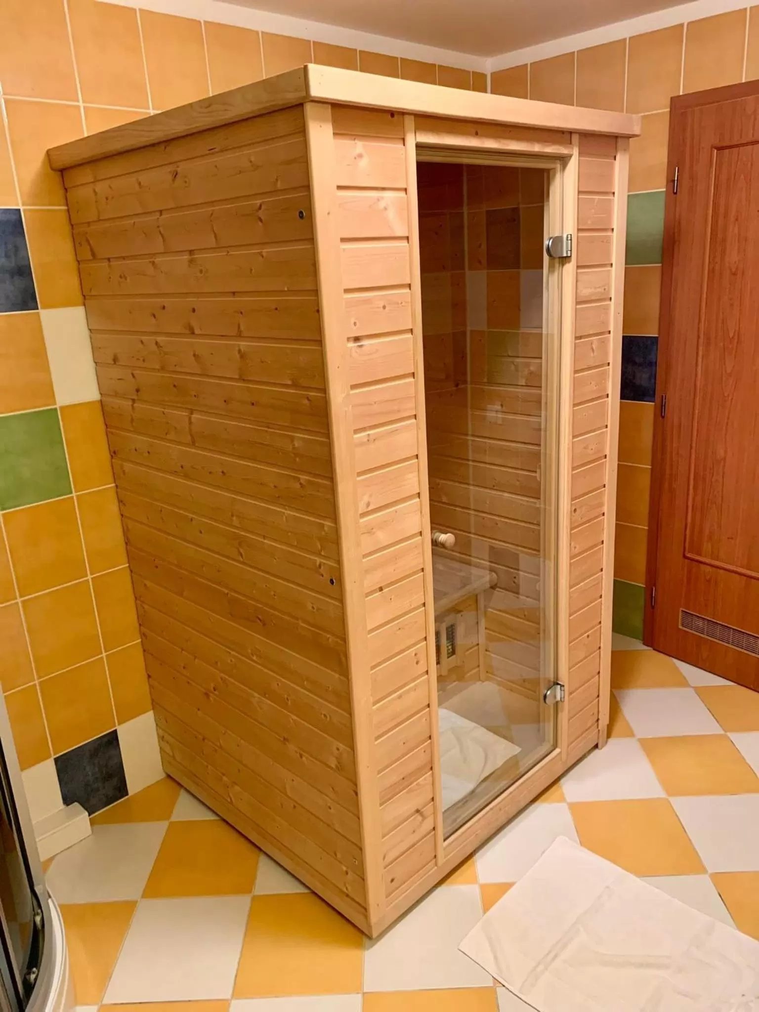 Sauna, Bathroom in Hotel Loucky