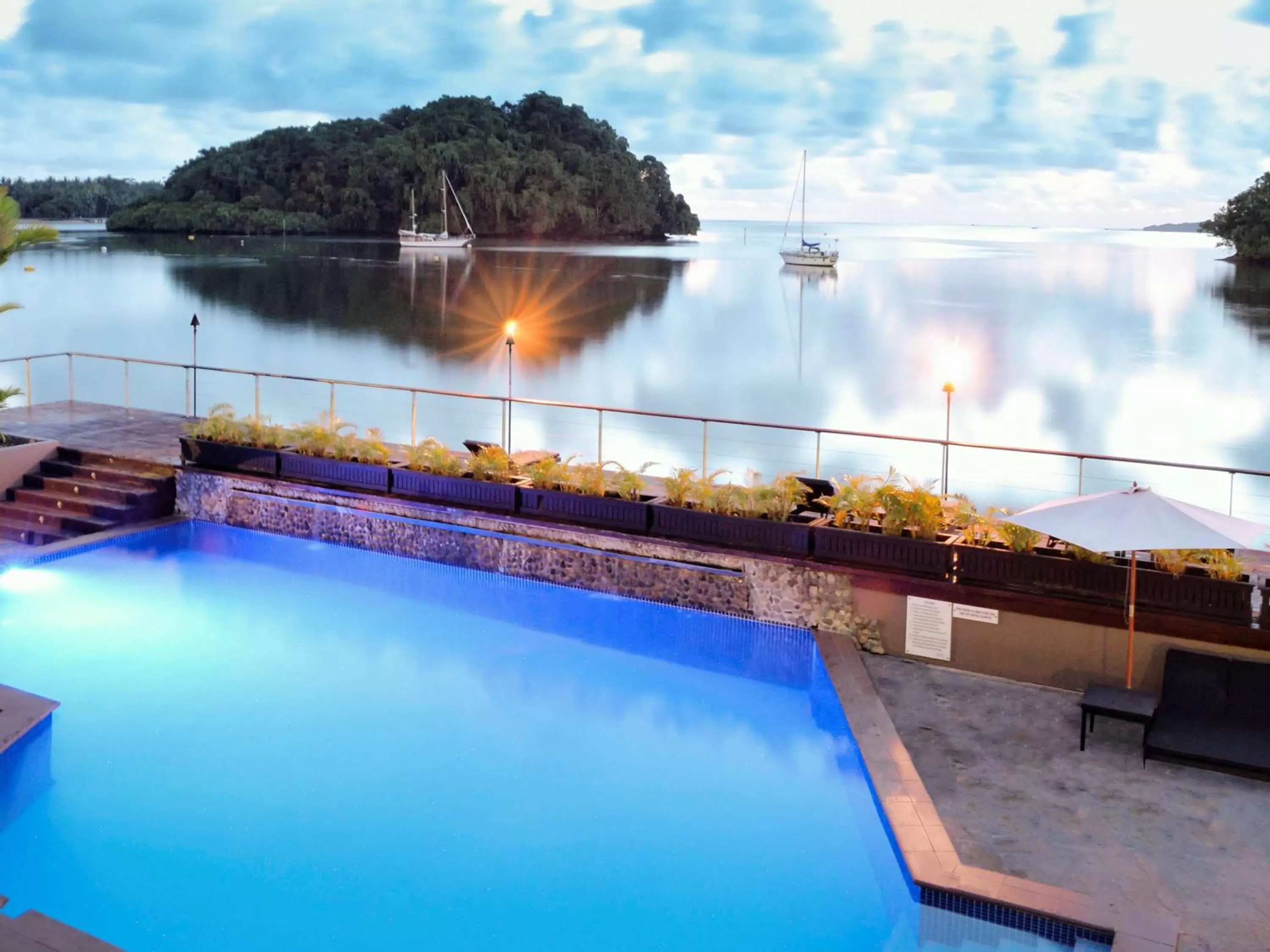 On site in Novotel Suva Lami Bay