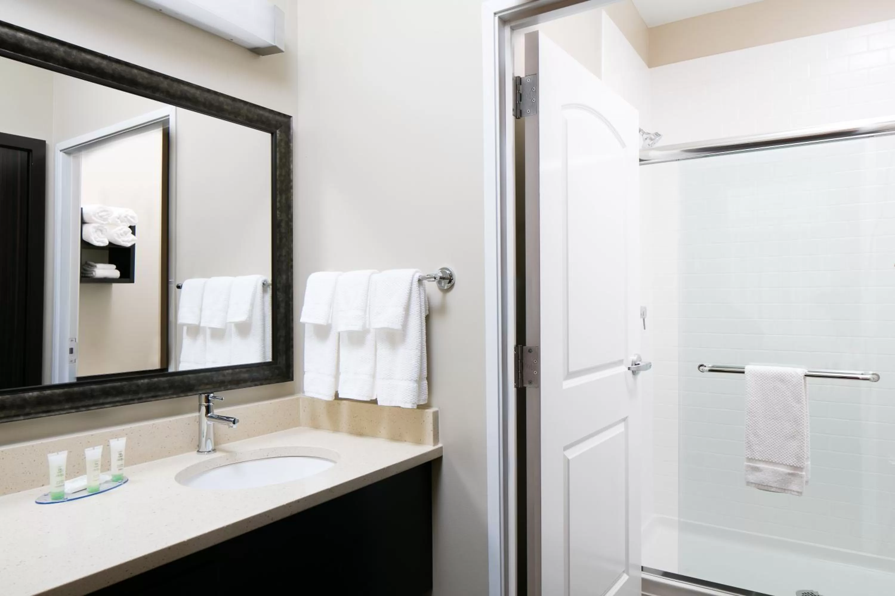 Bathroom in Staybridge Suites Des Moines Downtown by IHG