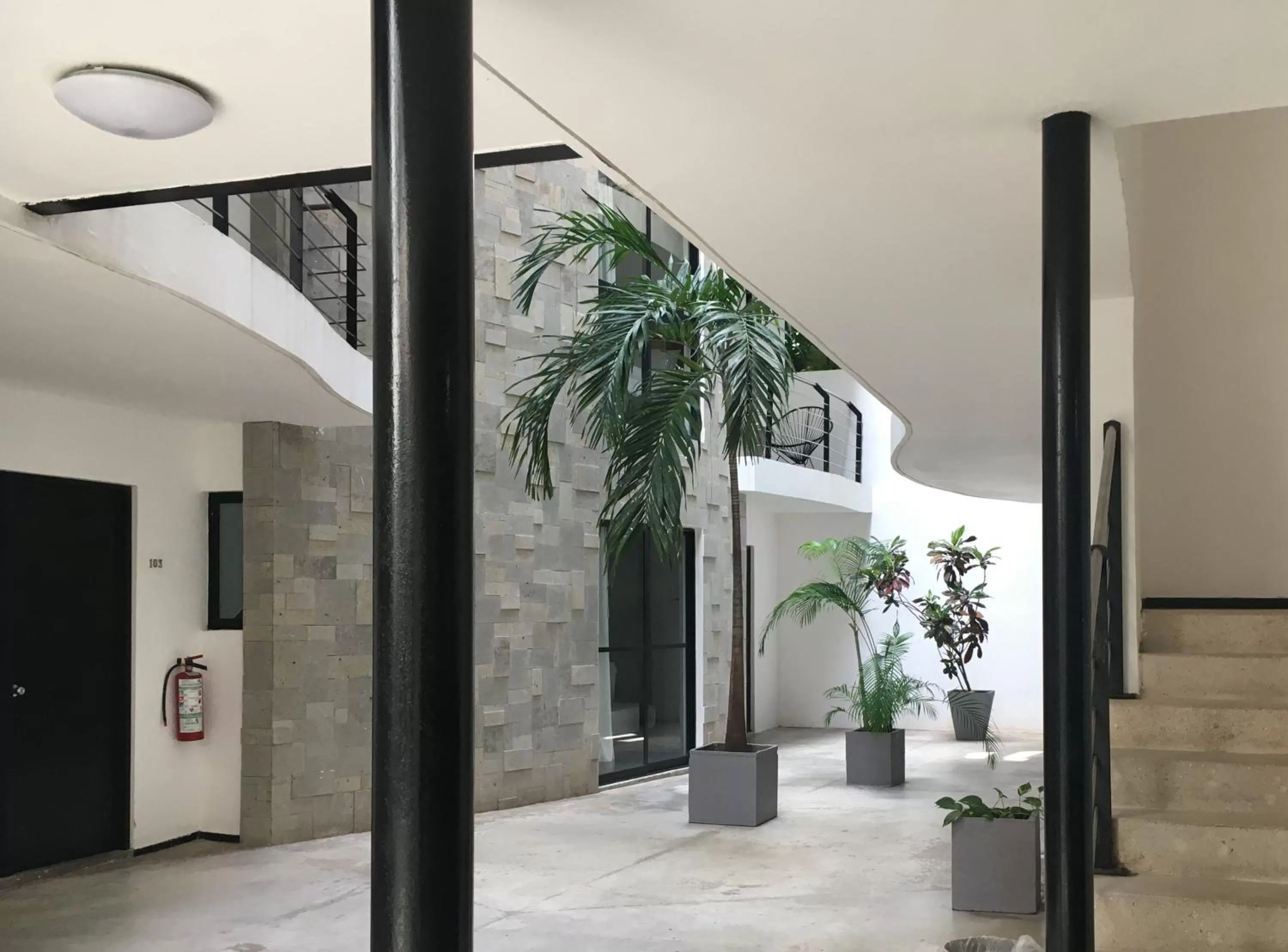 Patio in Sole Suites Apartments Playa del Carmen