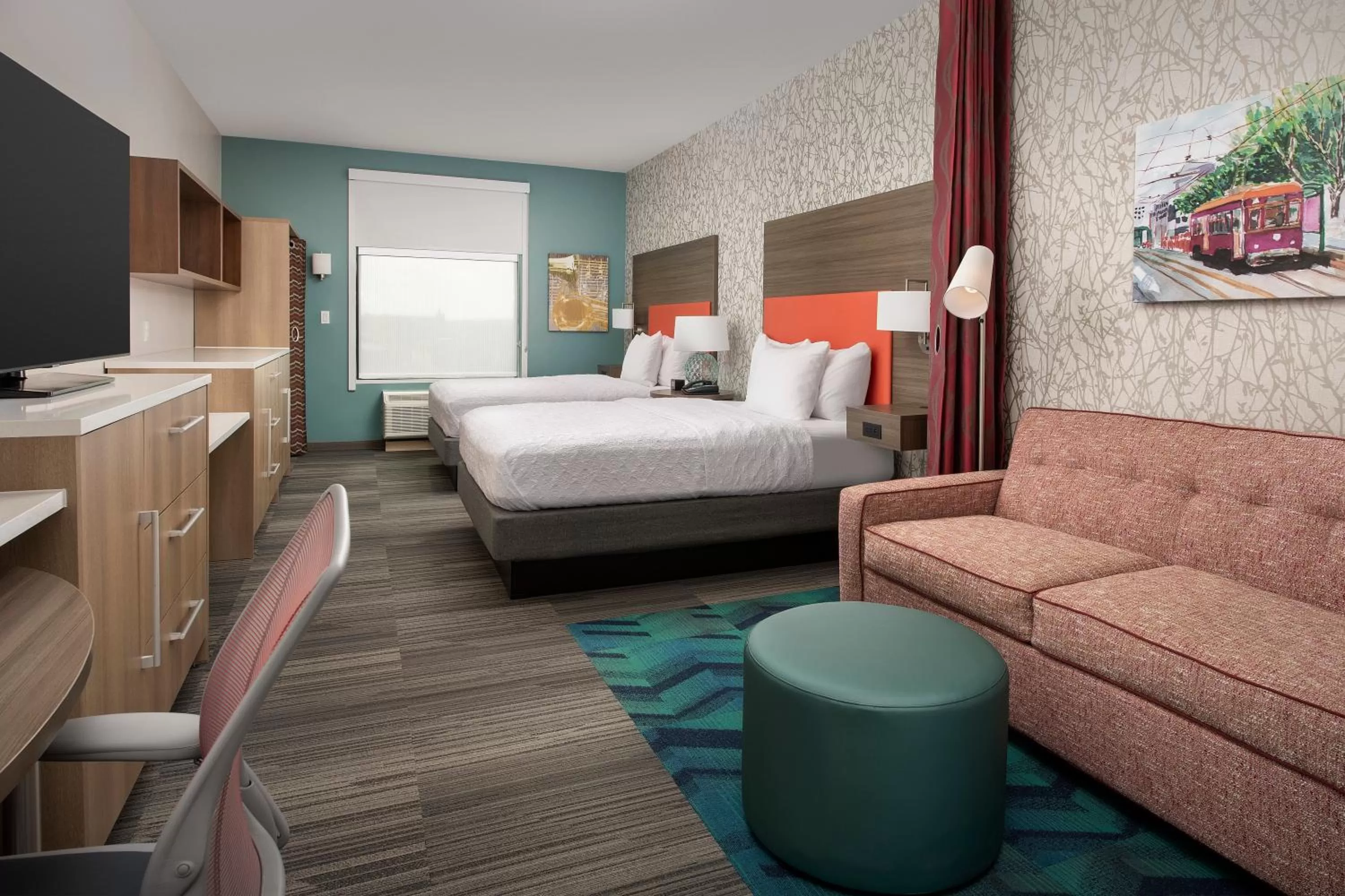 Photo of the whole room, Bed in Home2 Suites By Hilton Kenner New Orleans Arpt