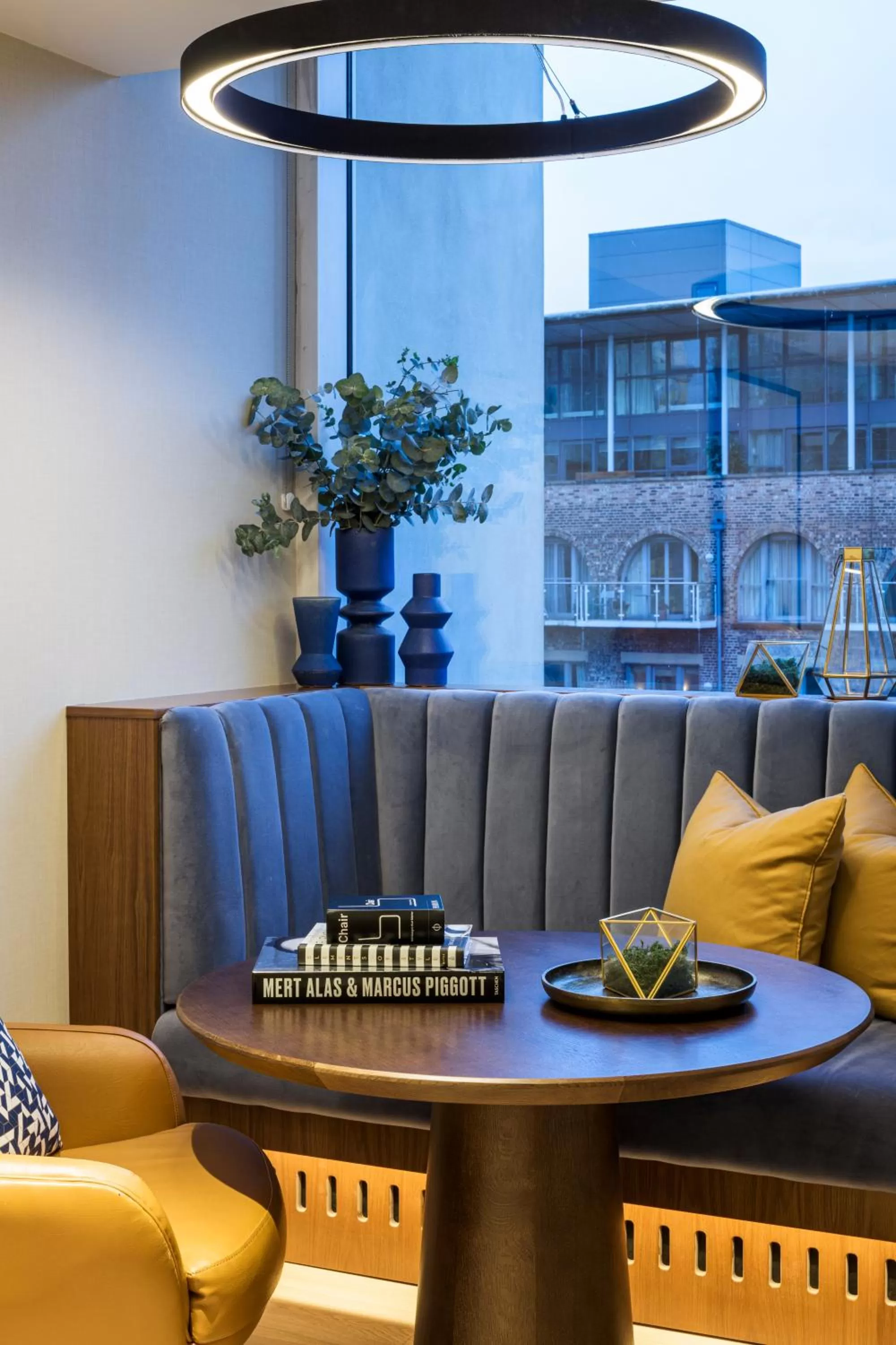 Seating area in The Lowry Hotel Manchester