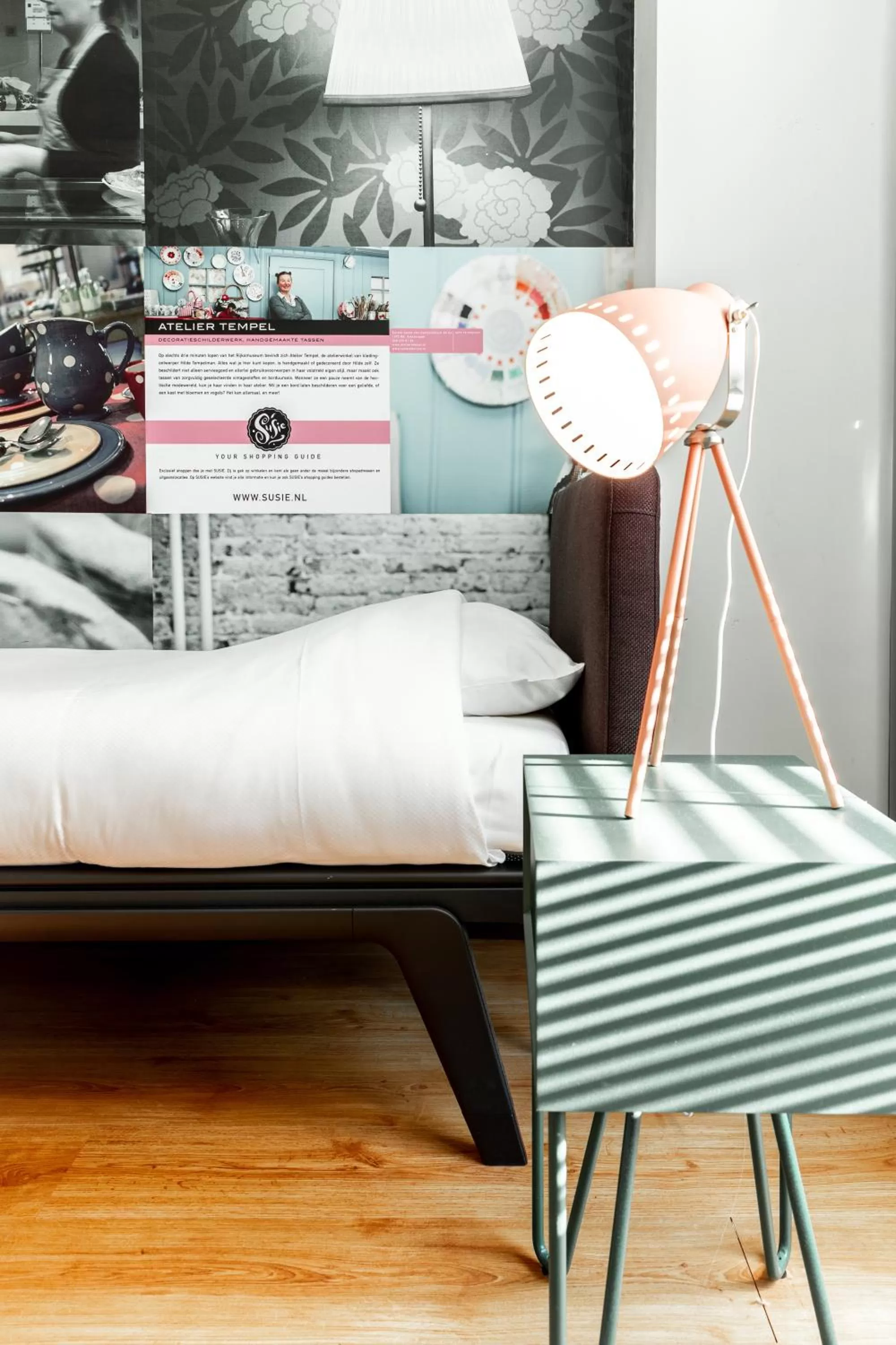 Bed in Qbic Amsterdam WTC