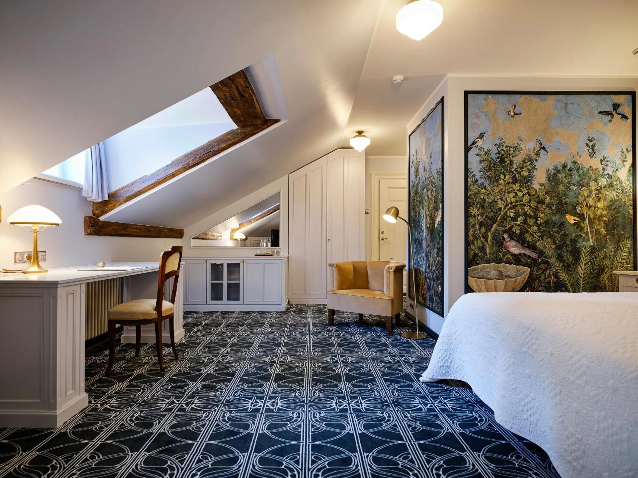 Decorative detail, Bed in Villa Ammende Restaurant and Hotel