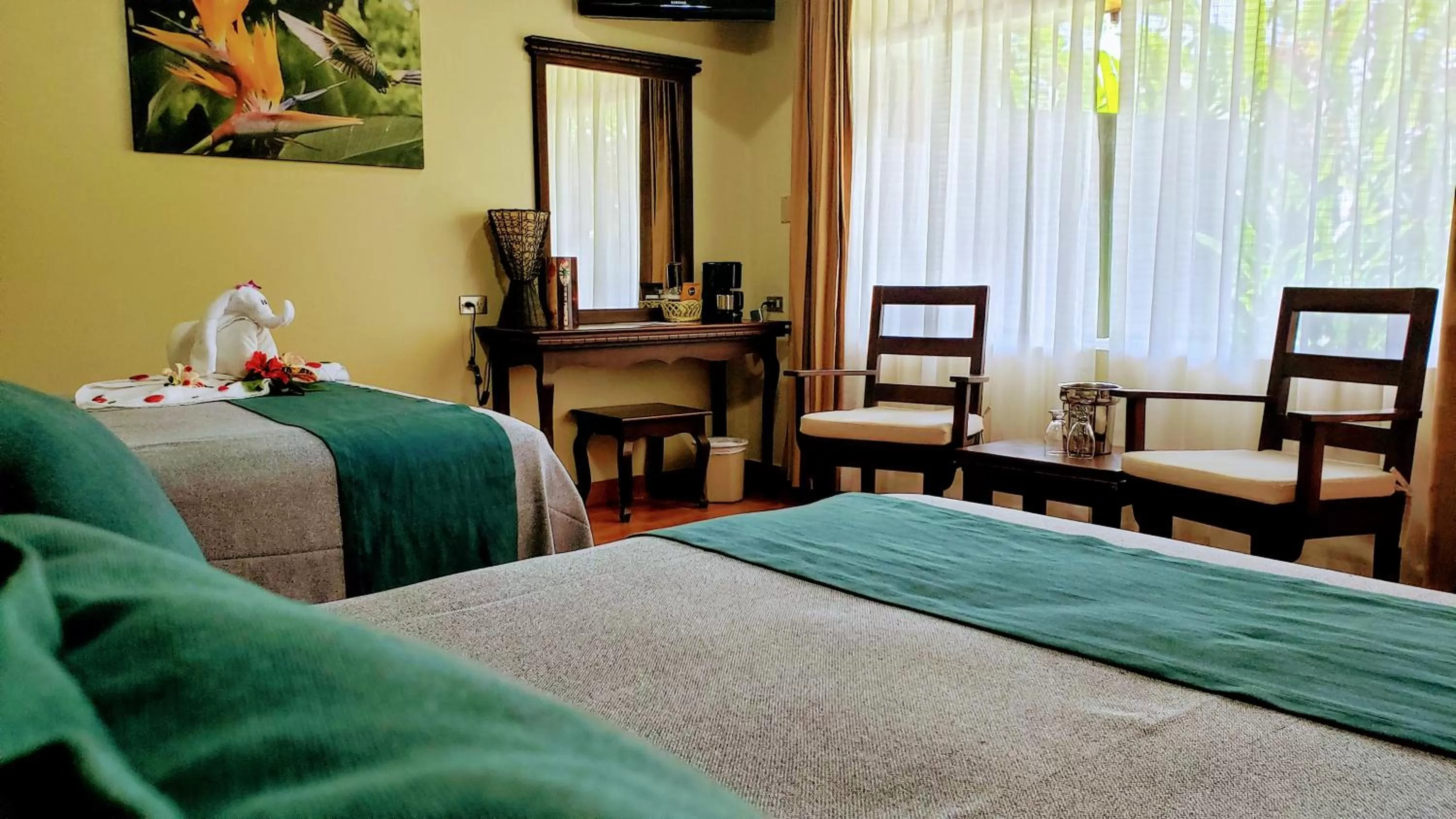 Bed in Volcano Lodge, Hotel & Thermal Experience