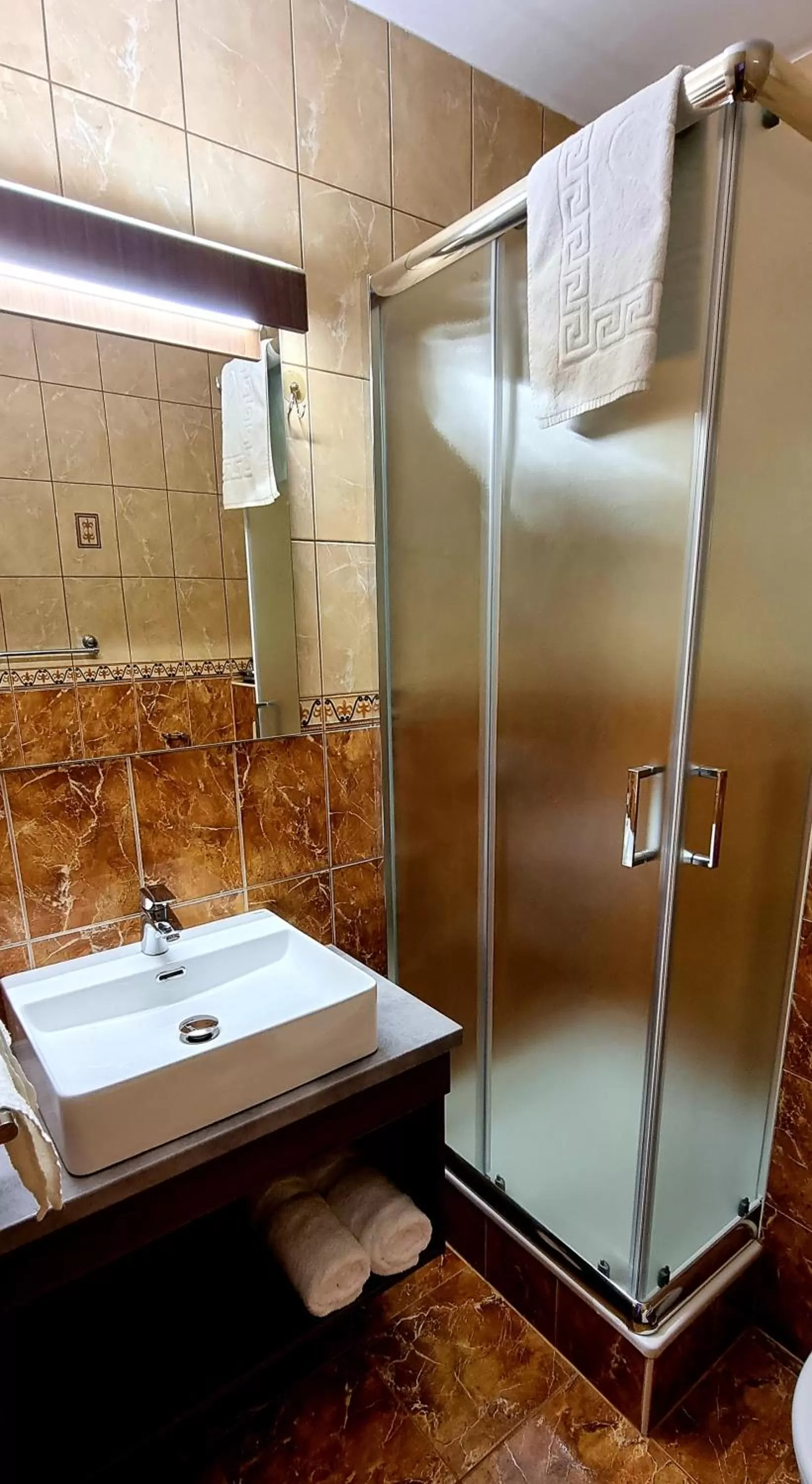 Shower in Hotel Viktória