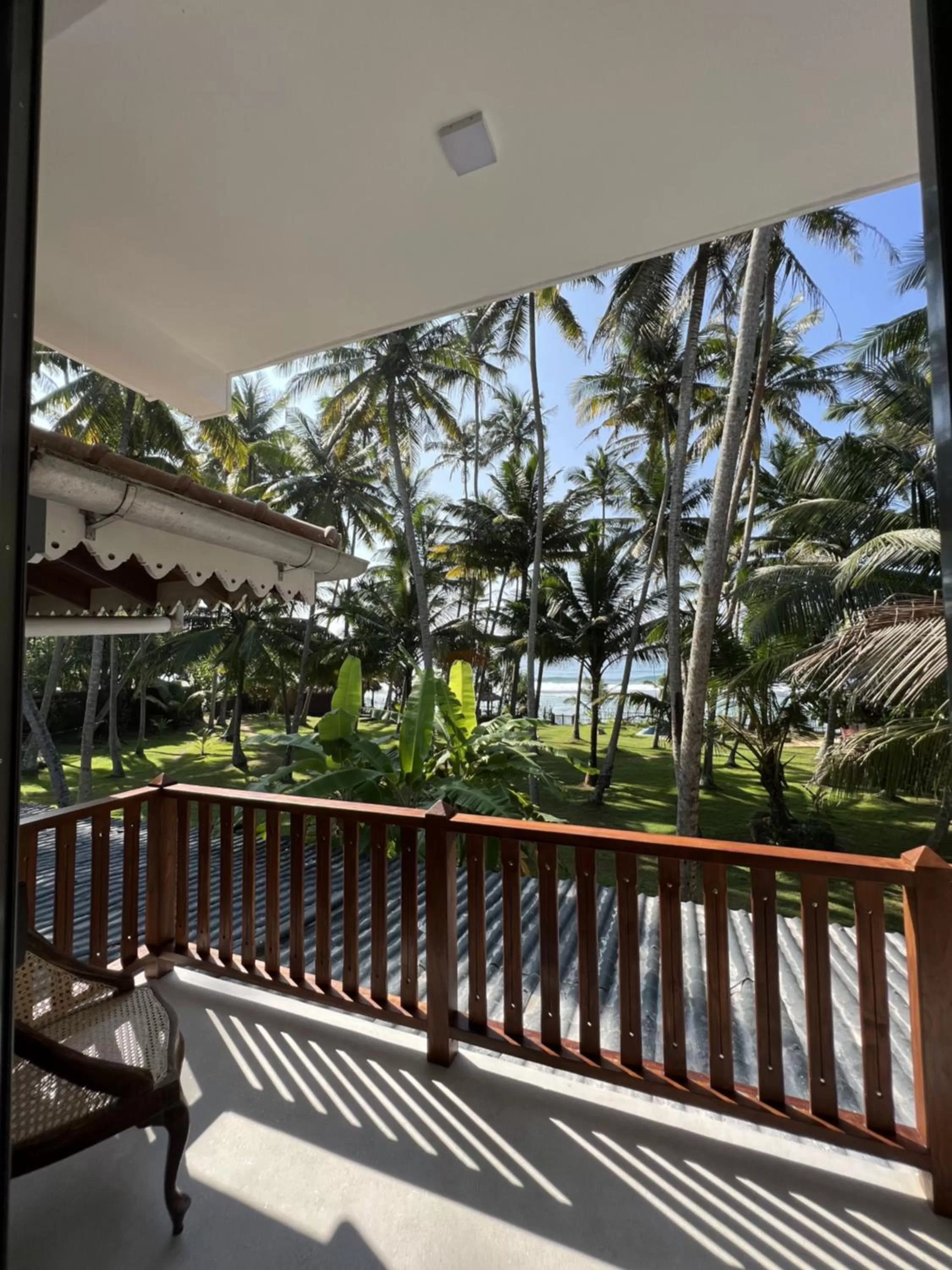 View (from property/room), Balcony/Terrace in Galawatta Beach Resort