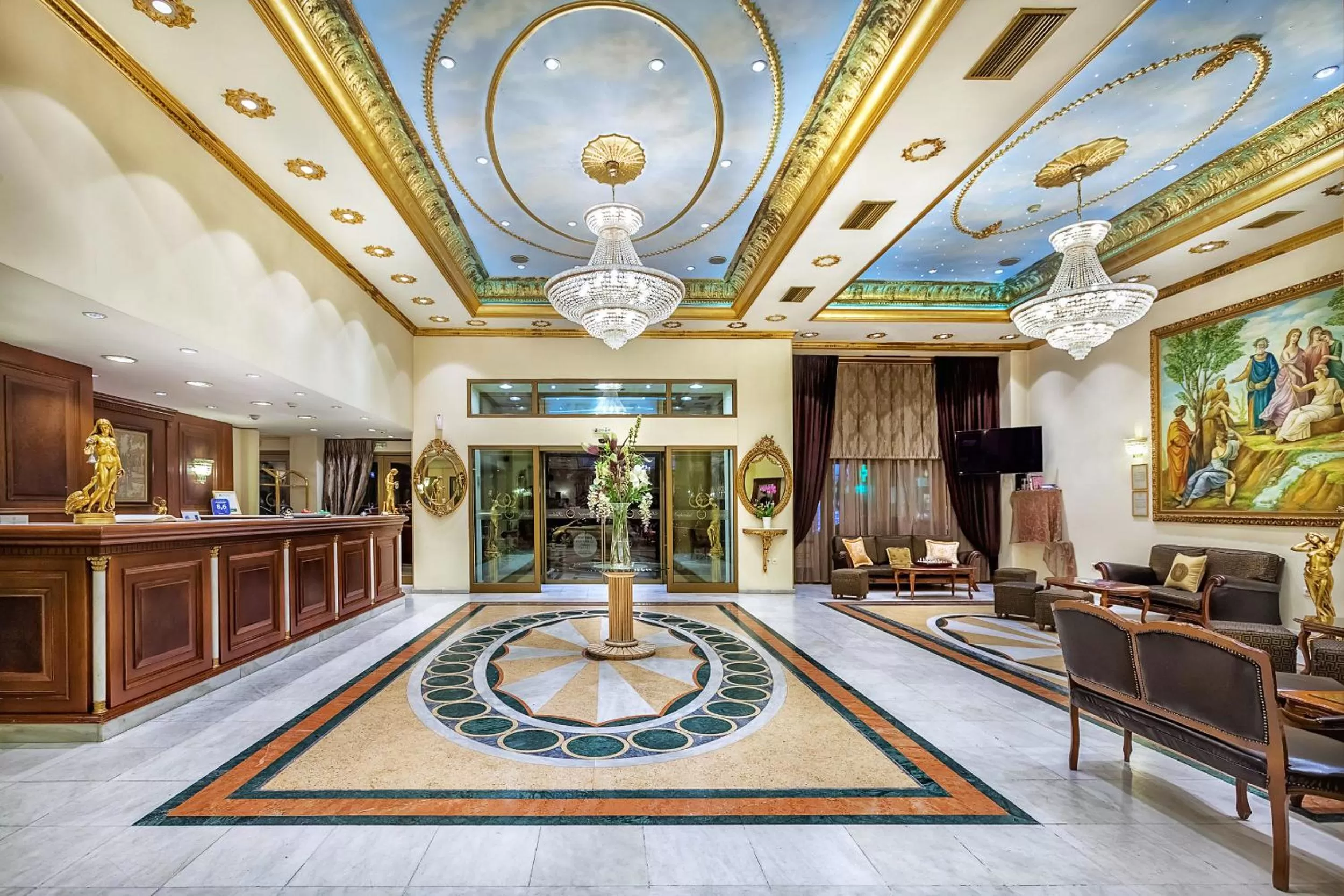 Lobby or reception in Imperial Palace Classical Hotel Thessaloniki