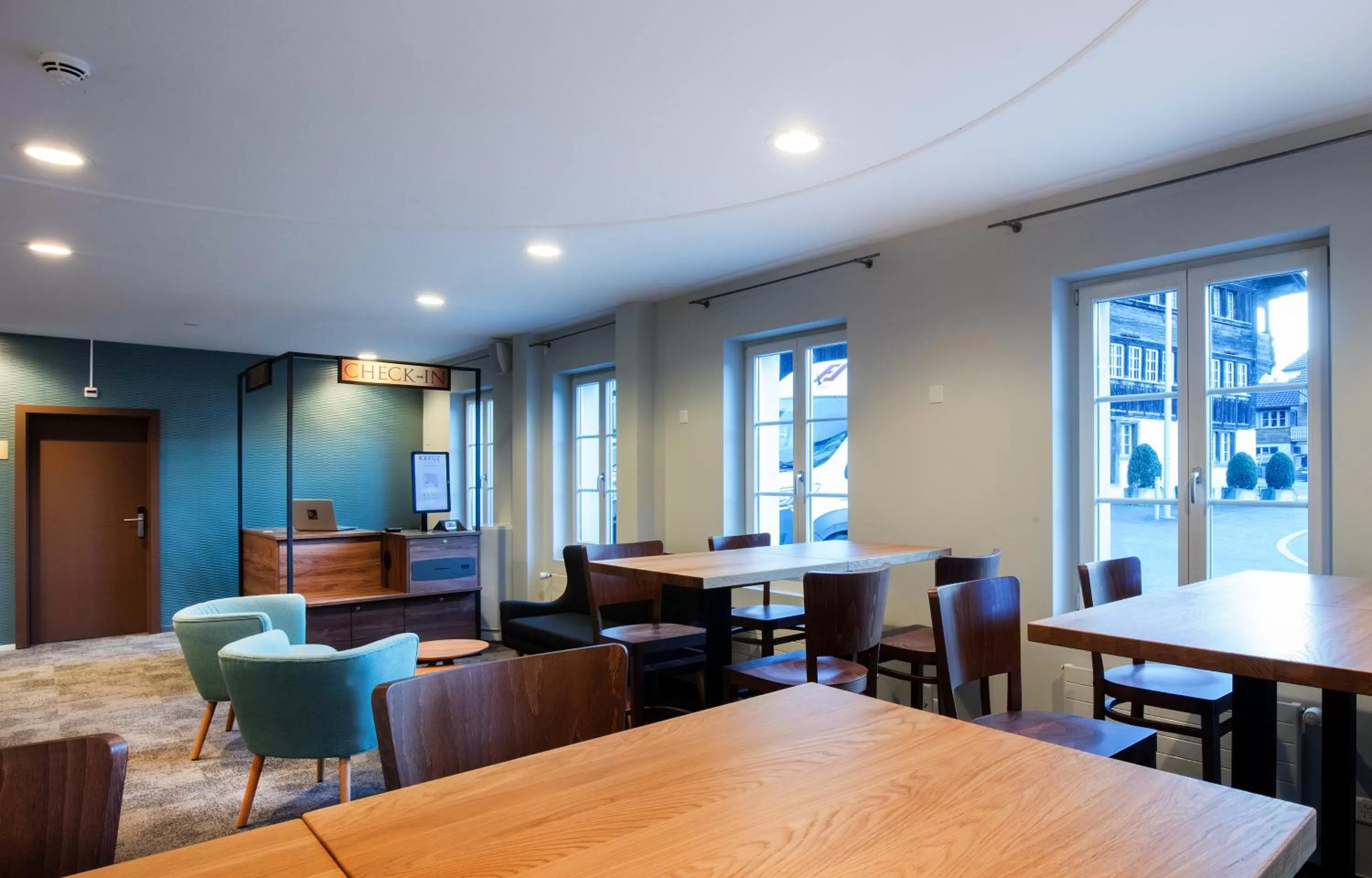 Lobby or reception in Hotel Kreuz by b-smart