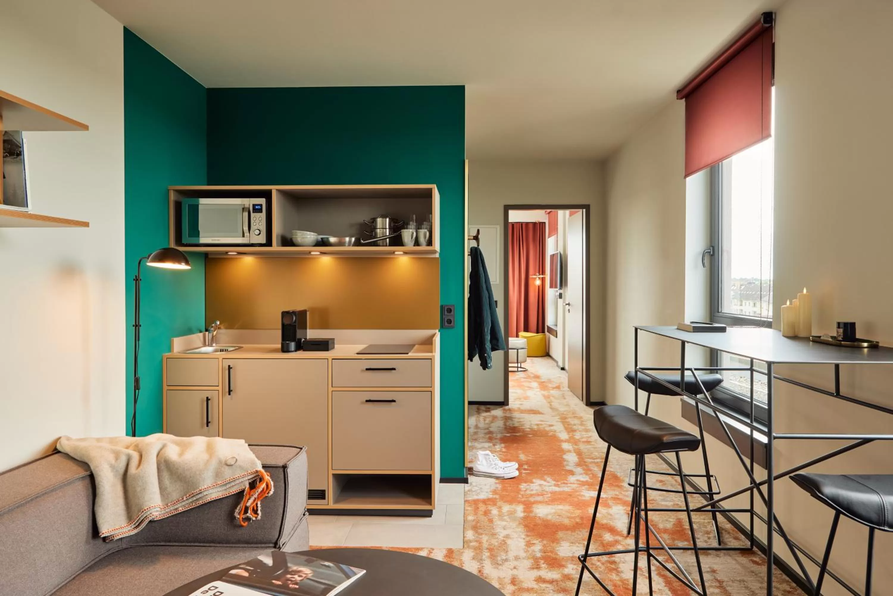 Kitchen or kitchenette in hood house