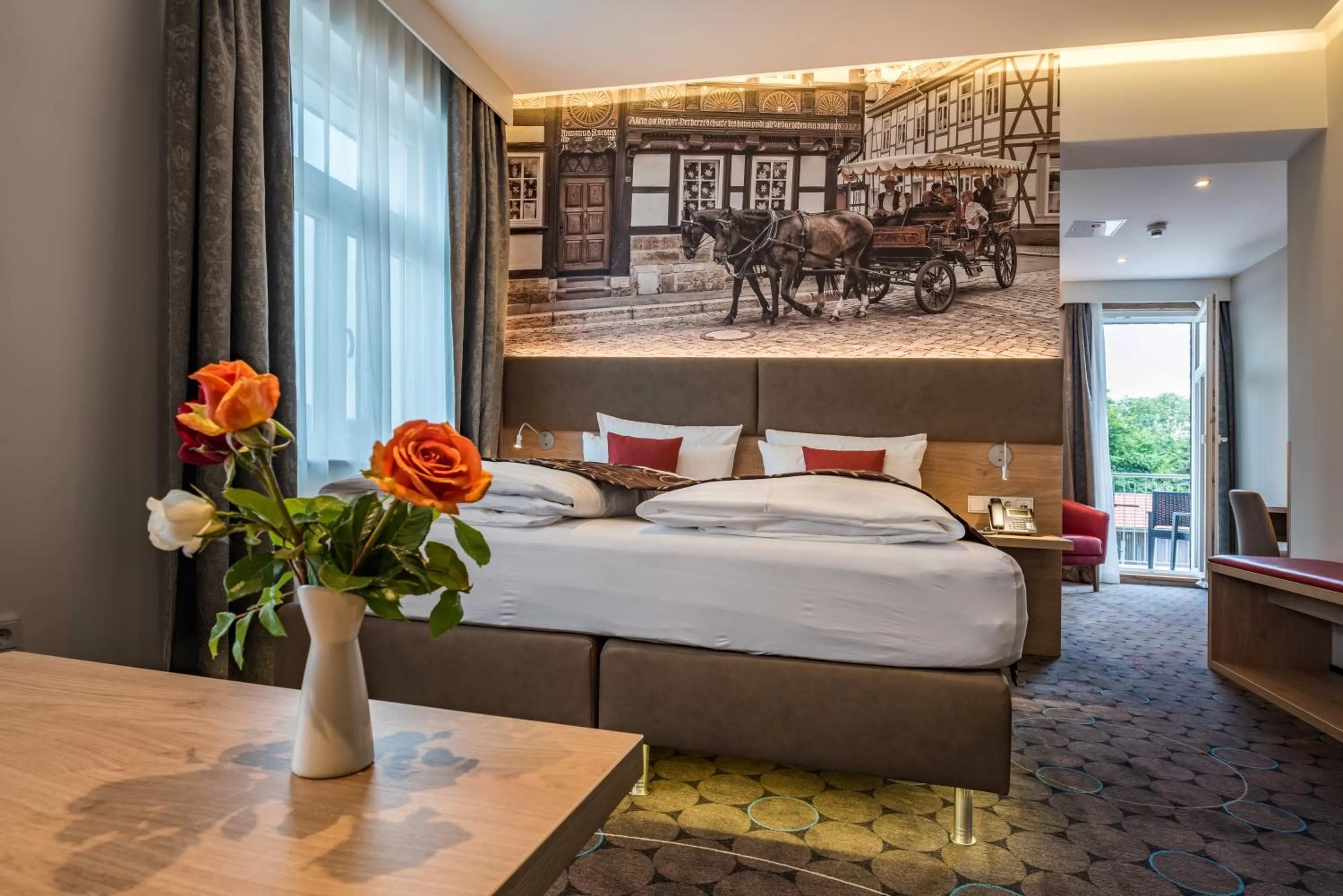 Photo of the whole room, Bed in AKZENT Hotel Villa Saxer