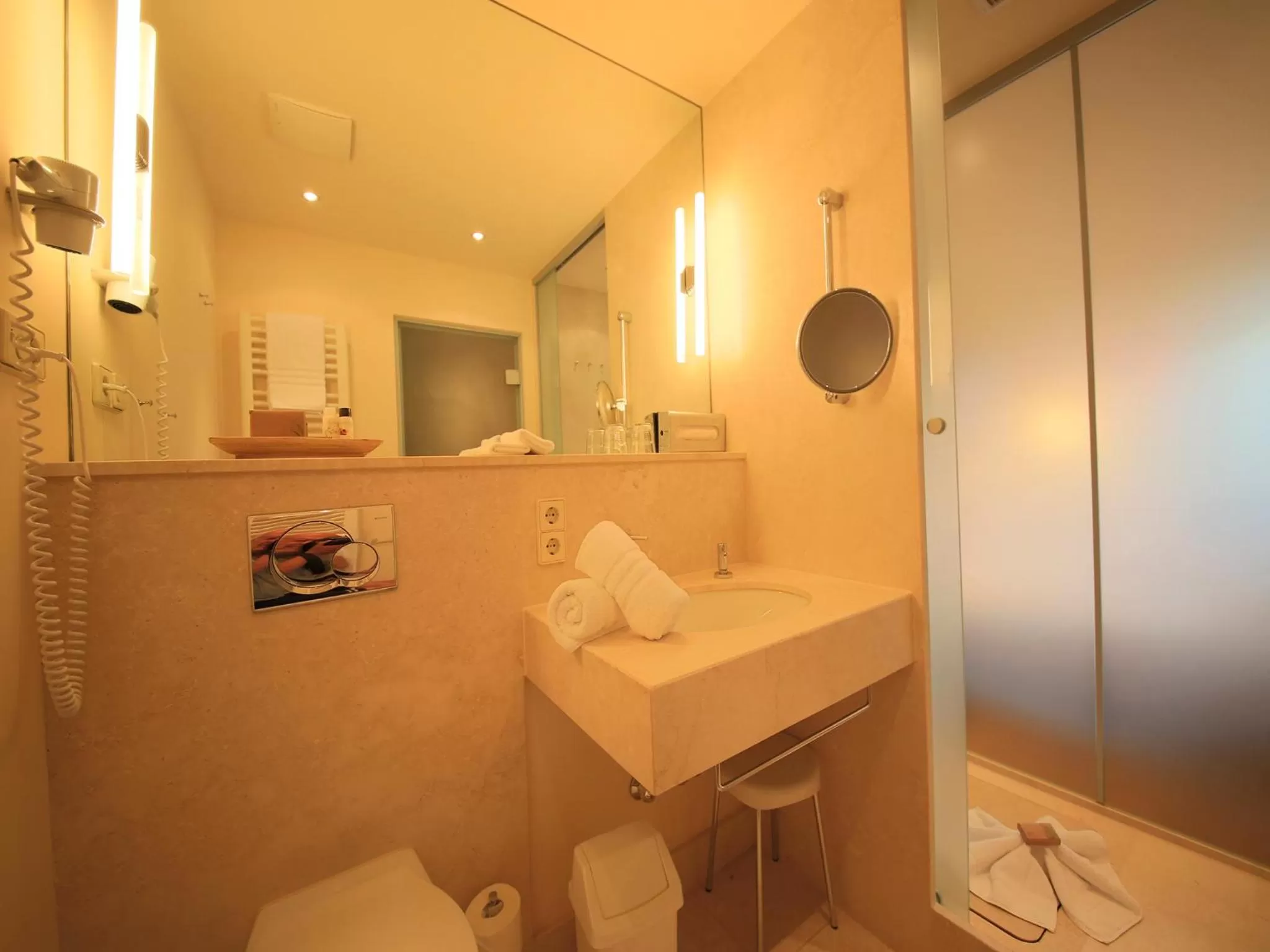 Shower, Bathroom in Bio Thermalhotel Falkenhof