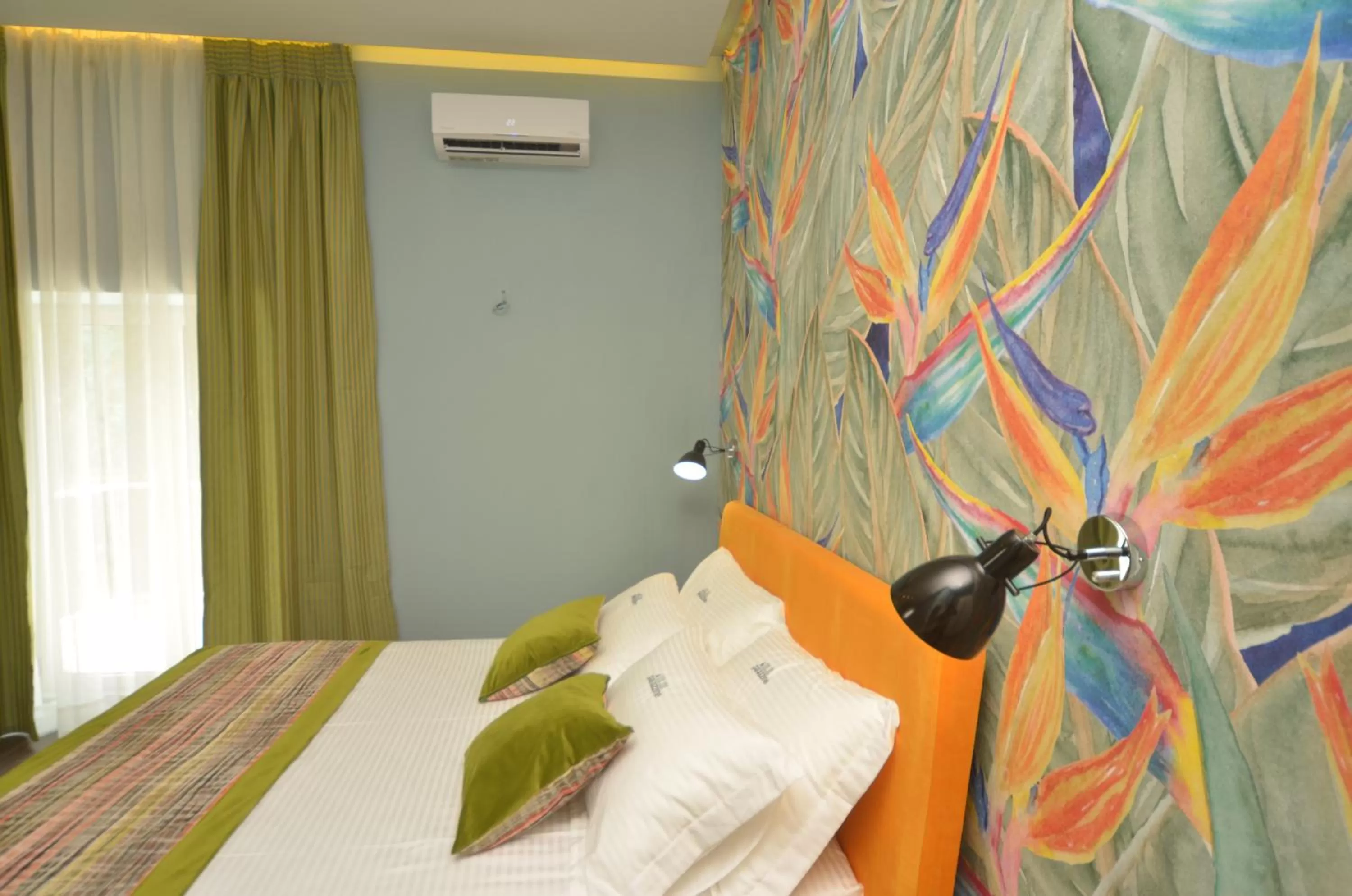 Decorative detail, Bed in Le Palazzine Hotel