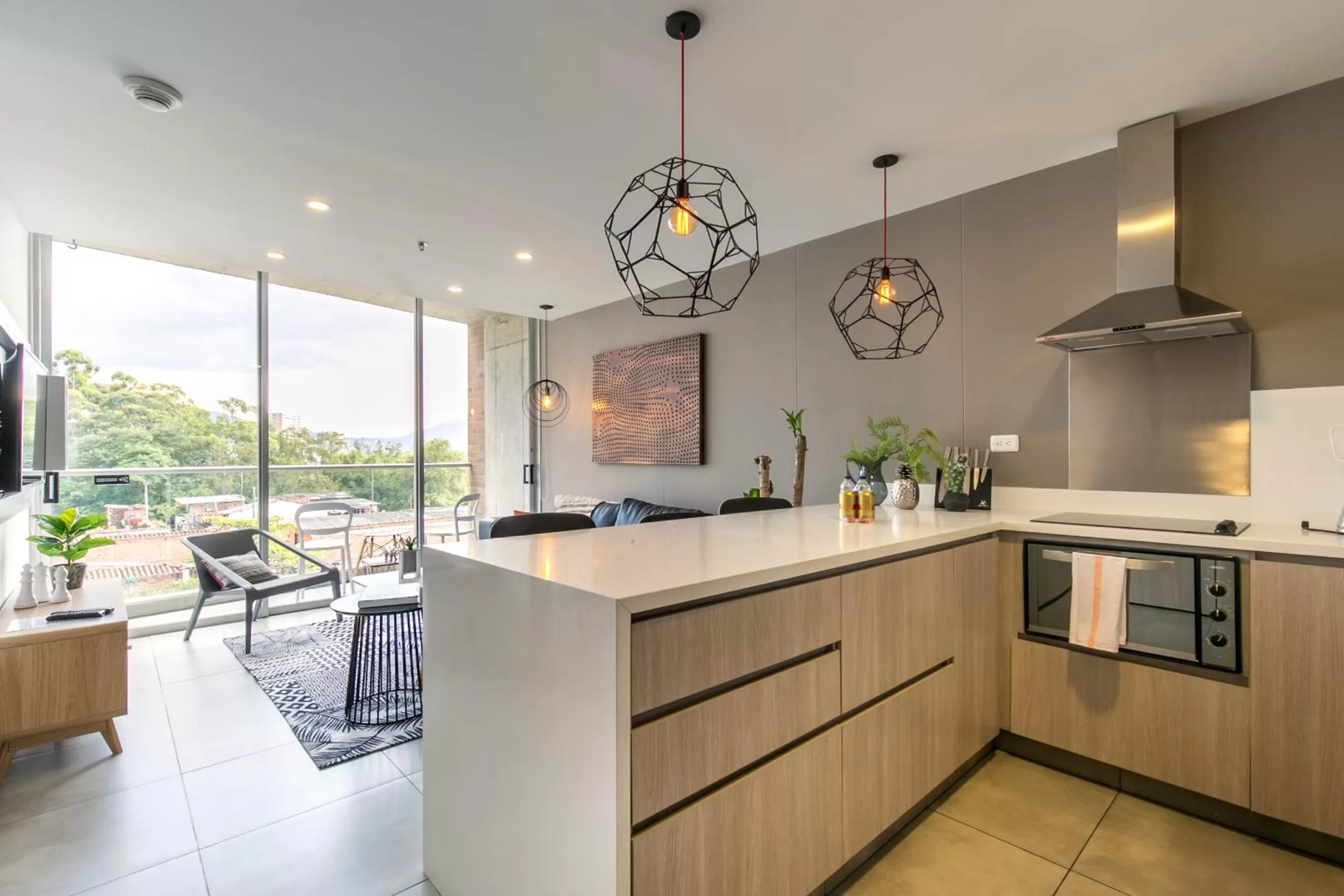 Living room, Kitchen/Kitchenette in Soul Lifestyle Hotel