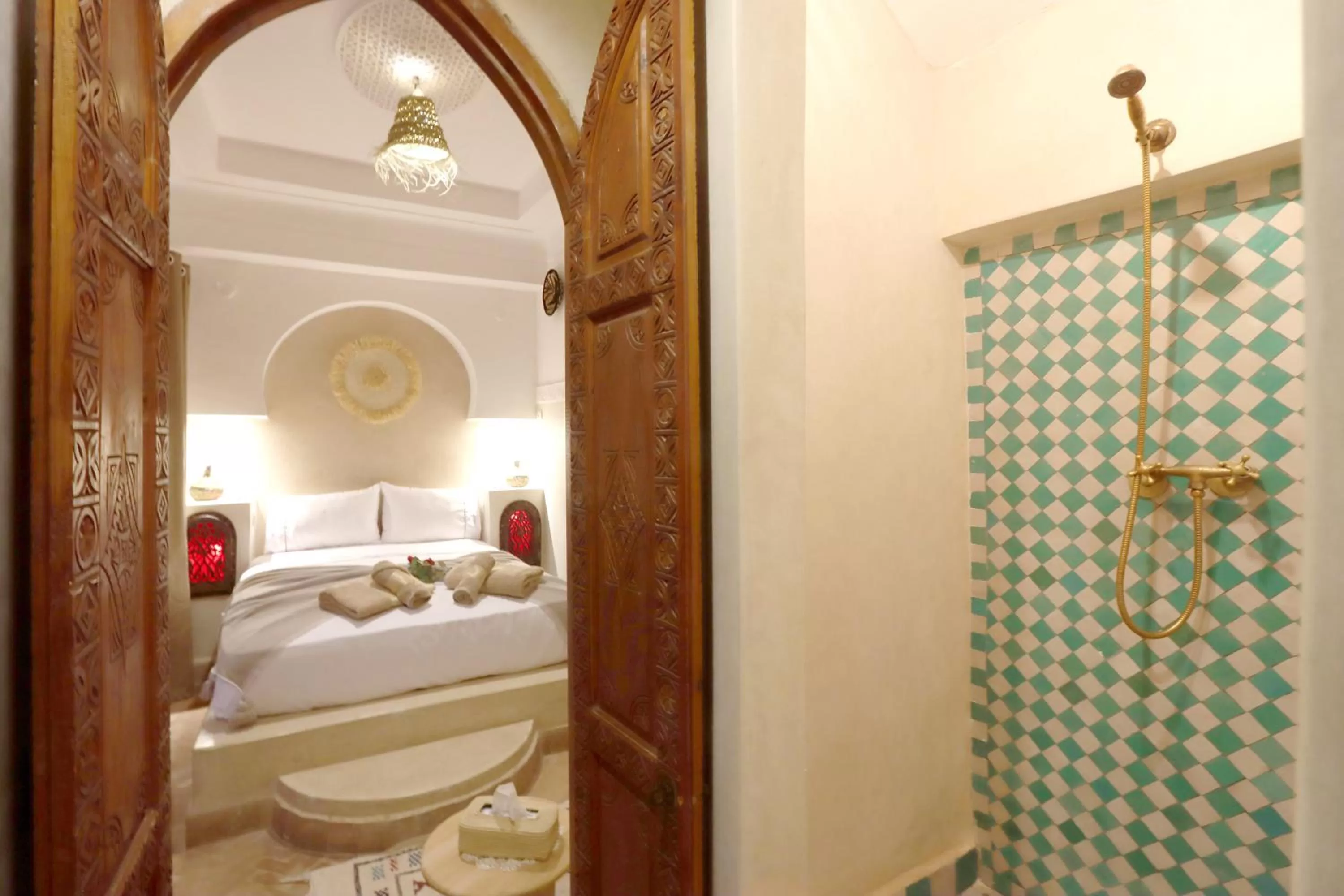 Bed in Riad Venezia