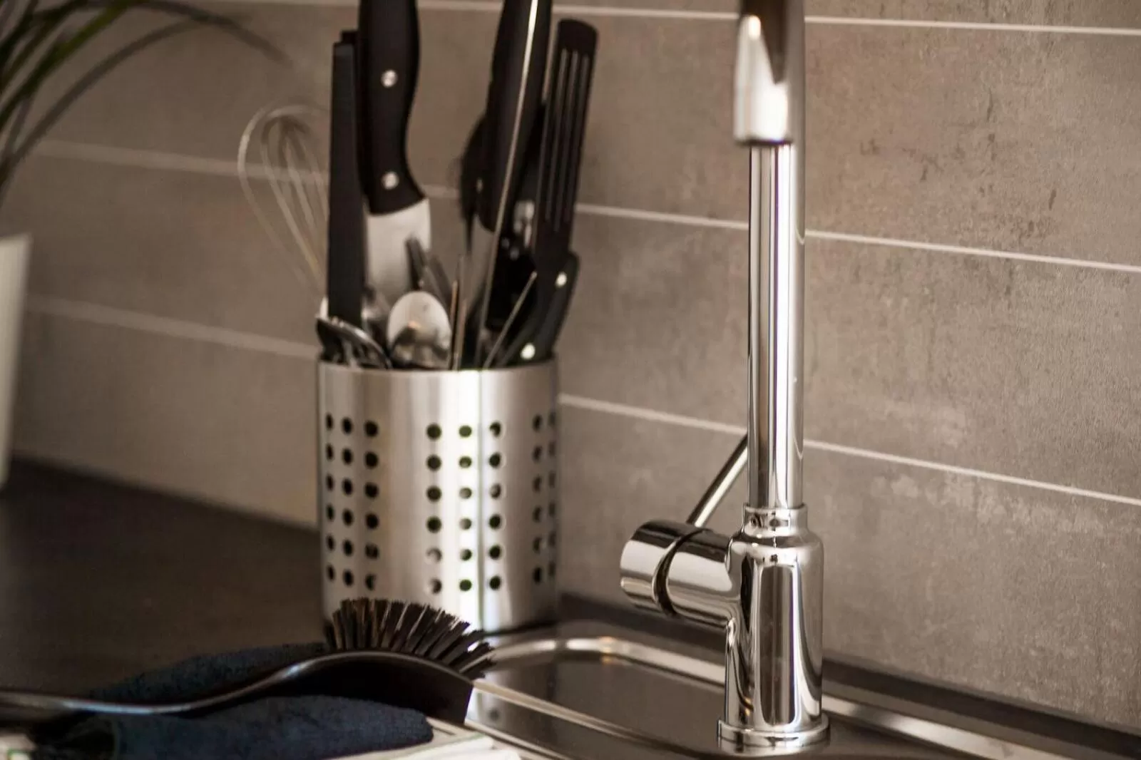 Kitchen or kitchenette in Horten Apartment