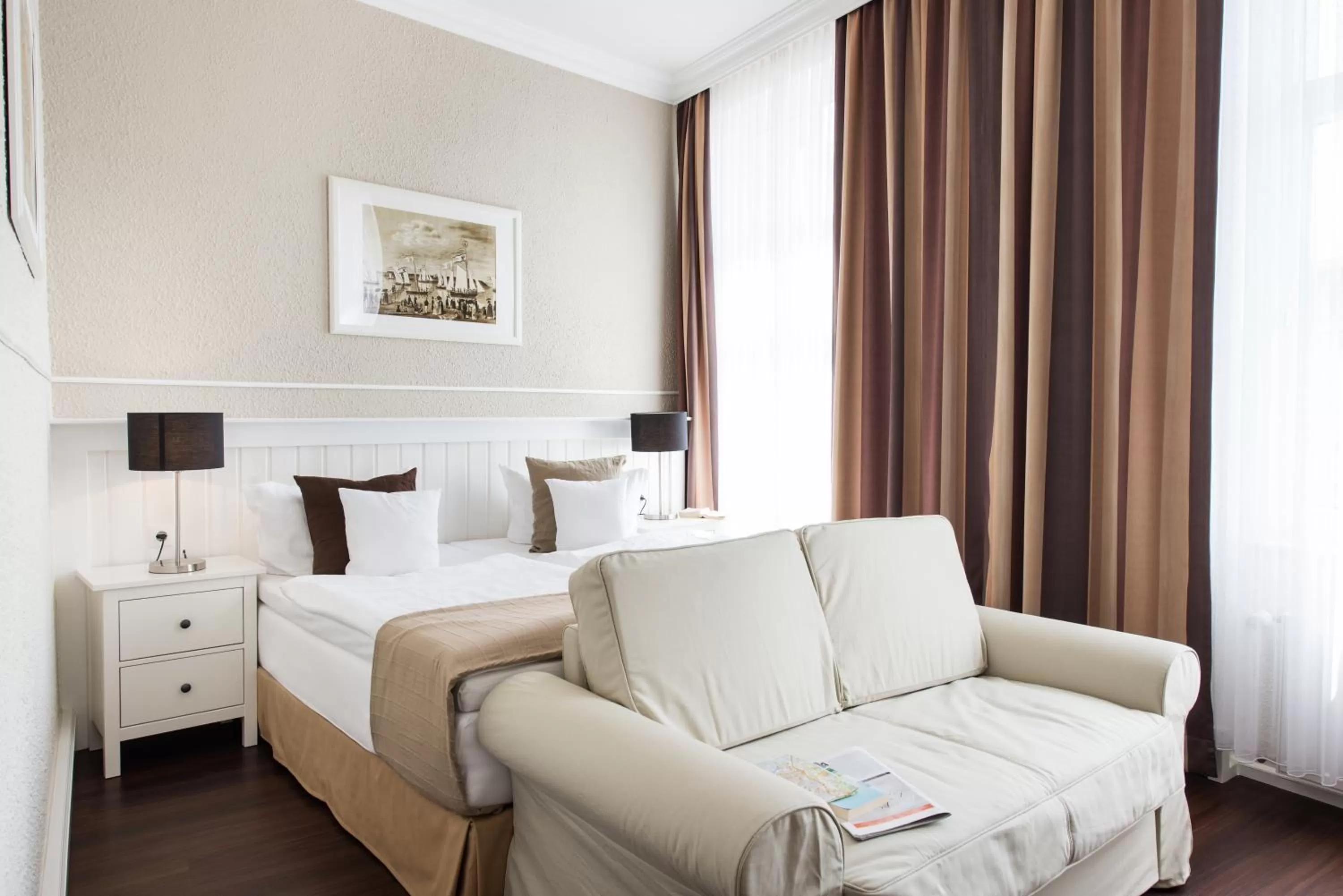 Bed in Hotel Stralsund