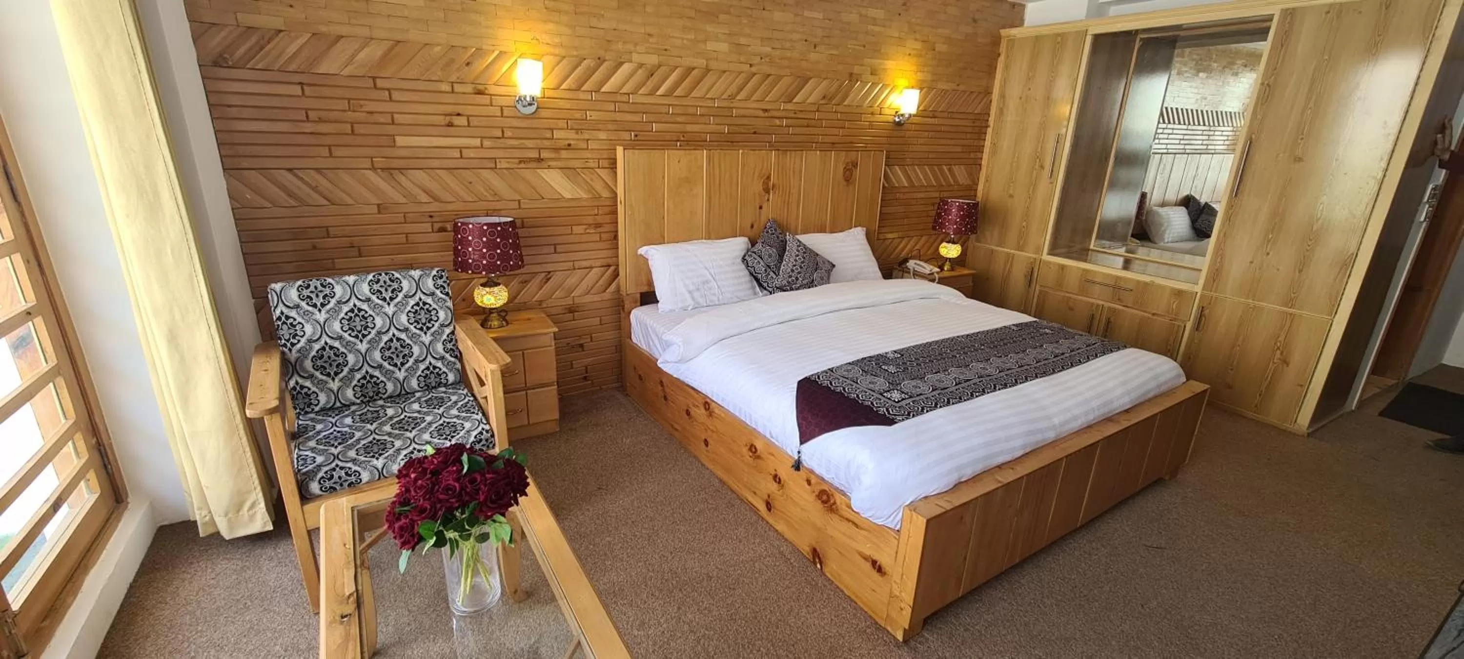 Bedroom in Indus Lodges Gilgit