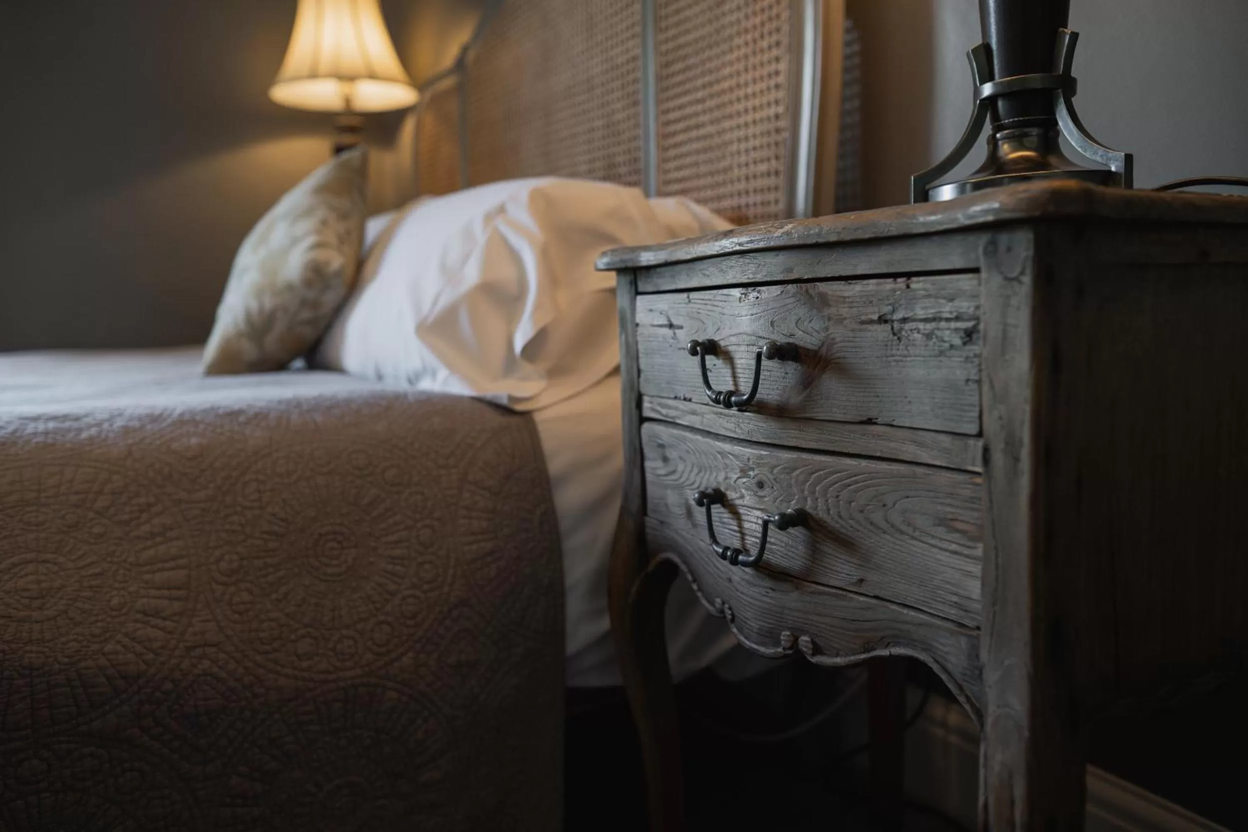 Decorative detail, Bed in The Old Hall Inn