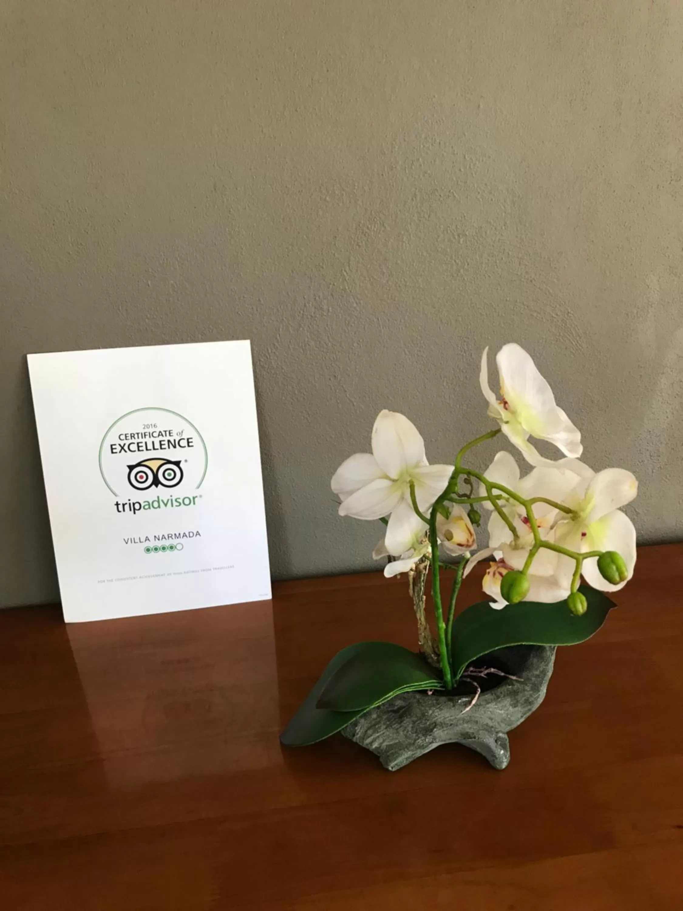 Certificate/Award in Villa Narmada