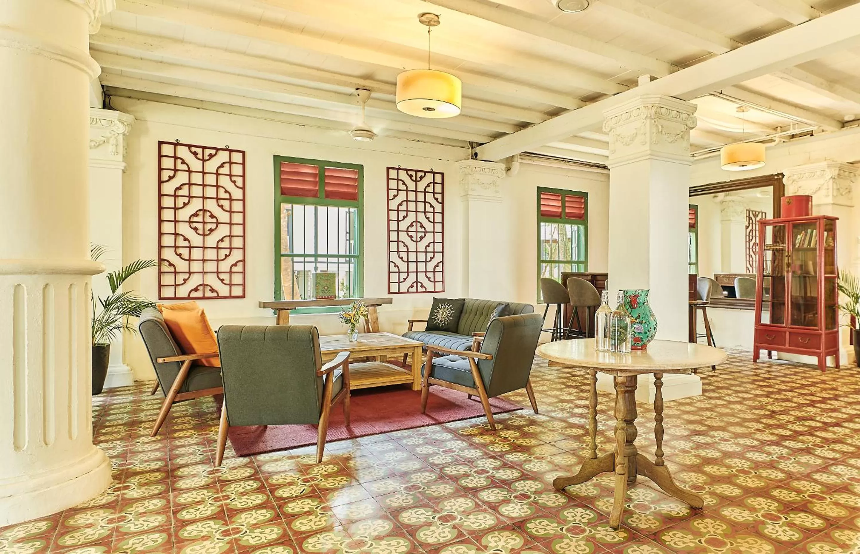 Seating area in Temple Tree Resort