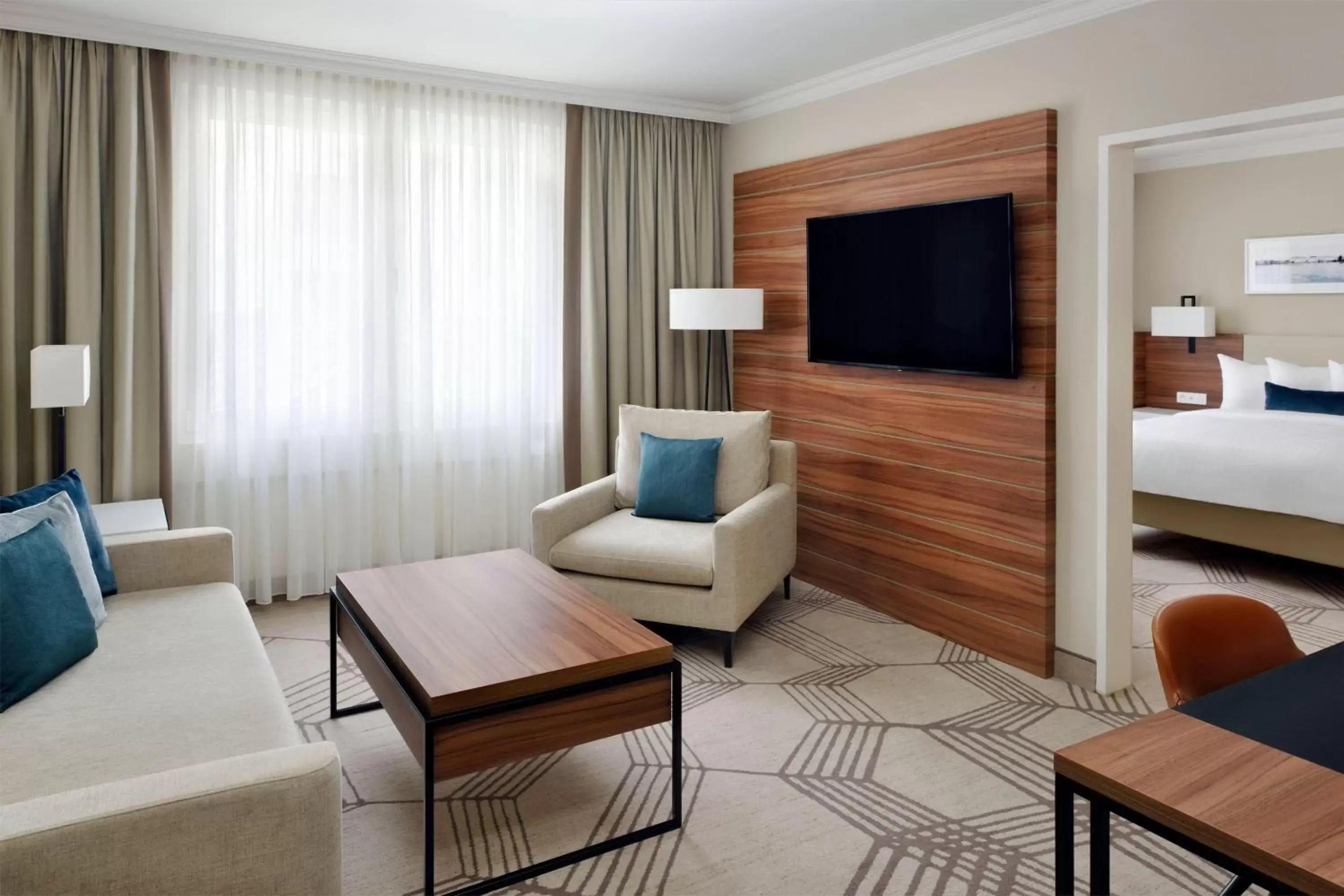 Family Suite with Sofa in Prague Marriott Hotel Family Suite with Sofa in Prague Marriott Hotel