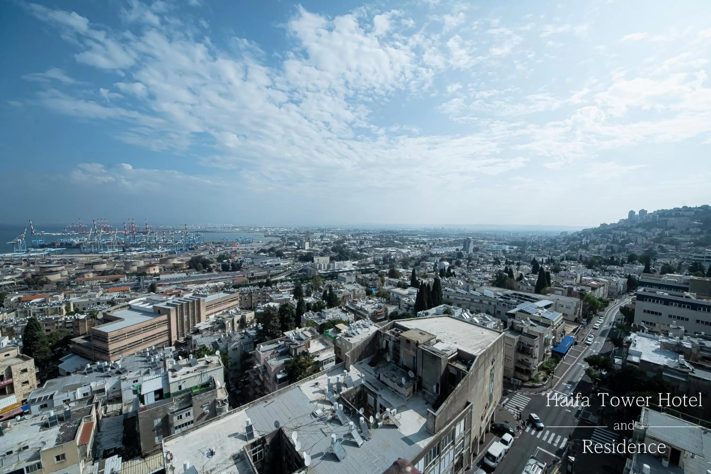 Bird's eye view in Haifa Tower Hotel - מלון מגדל חיפה