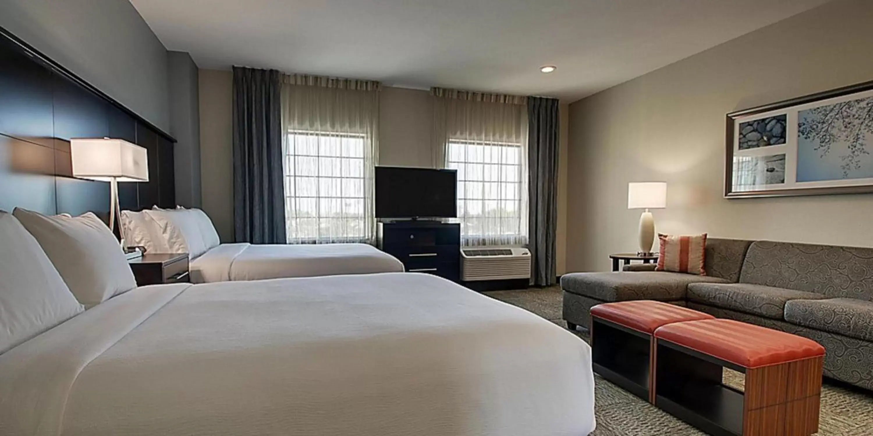 Queen Studio Suite with Two Queen Beds - Mobility Access Roll in Shower/Non-Smoking in Staybridge Suites - Columbus - Worthington, an IHG Hotel Queen Studio Suite with Two Queen Beds - Mobility Access Roll in Shower/Non-Smoking in Staybridge Suites - Columbus - Worthington, an IHG Hotel