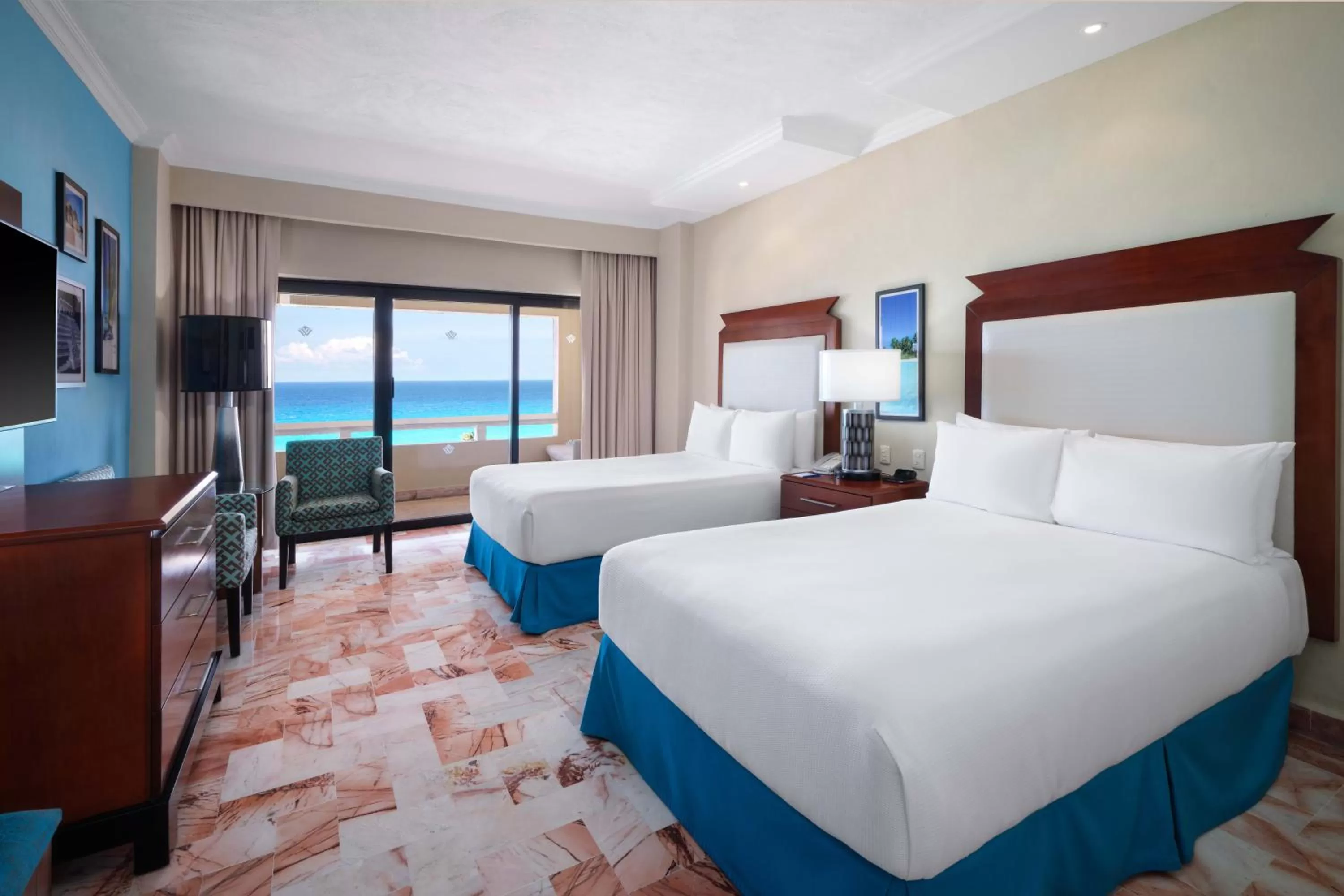 Three Bedroom Villa with Two King Beds and Two Double Beds, Non-Smoking in Wyndham Grand Cancun All Inclusive Resort & Villas