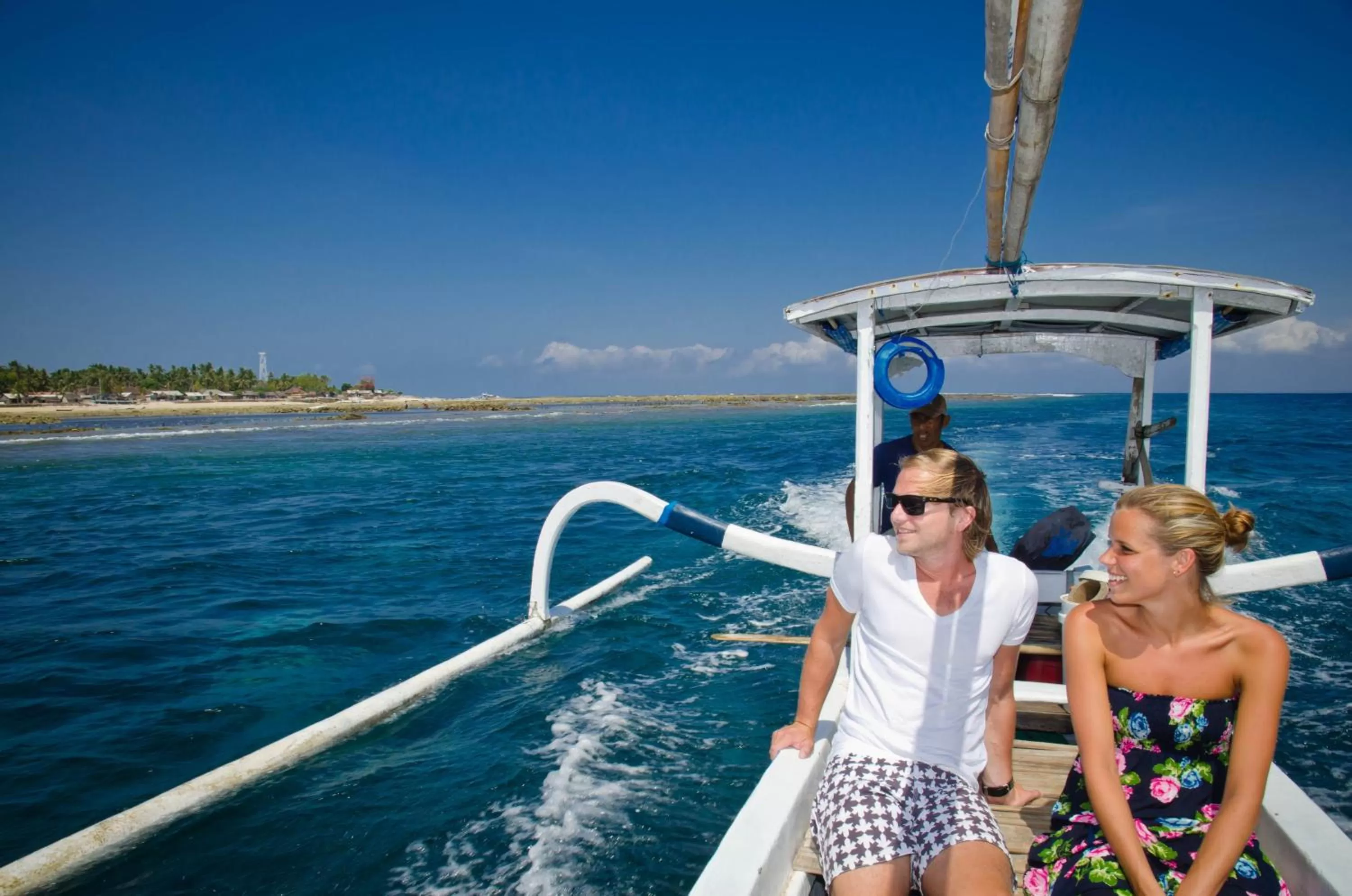 People in Bay Shore Huts