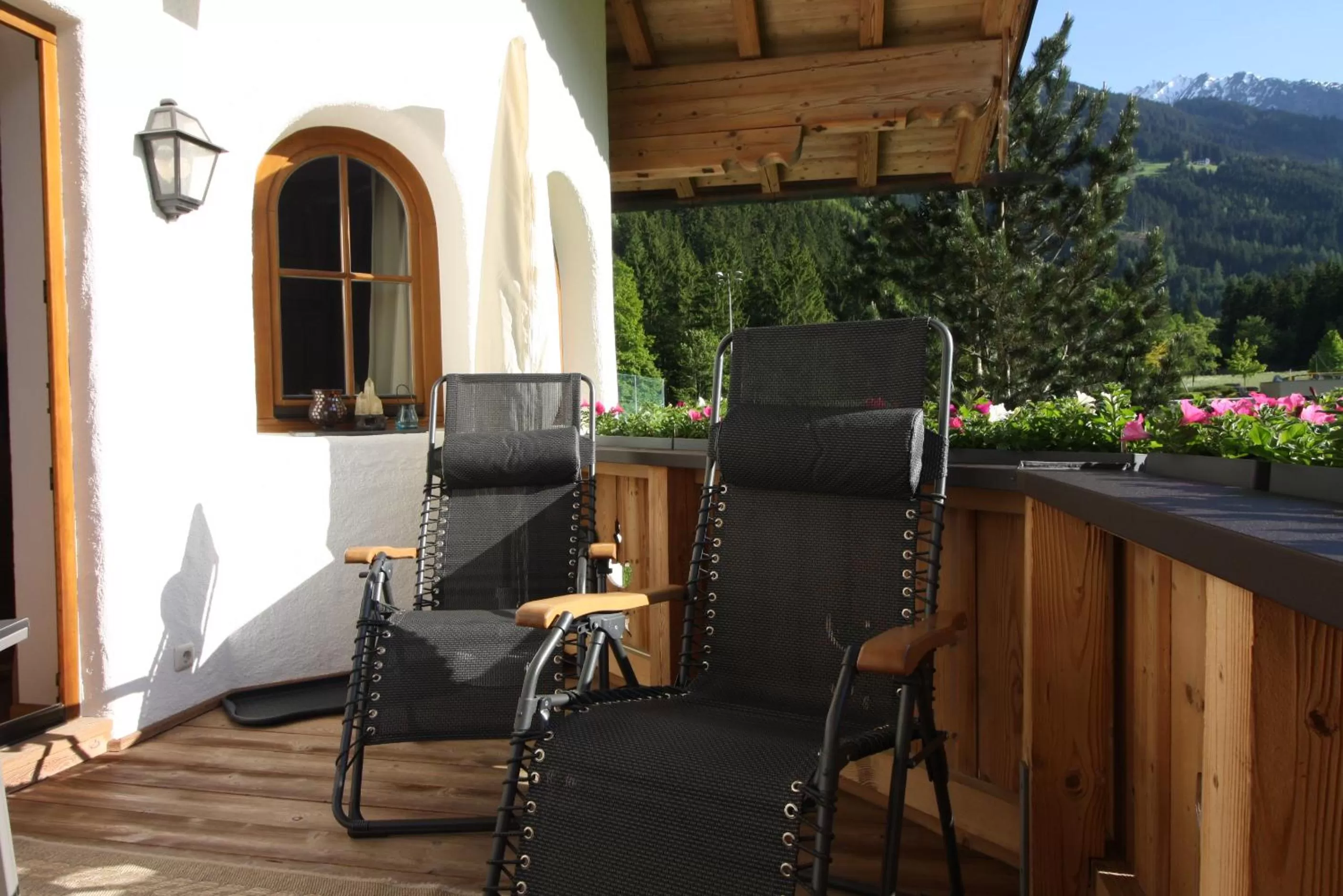 Balcony/Terrace in Vronis Waldhaus ADULTS ONLY