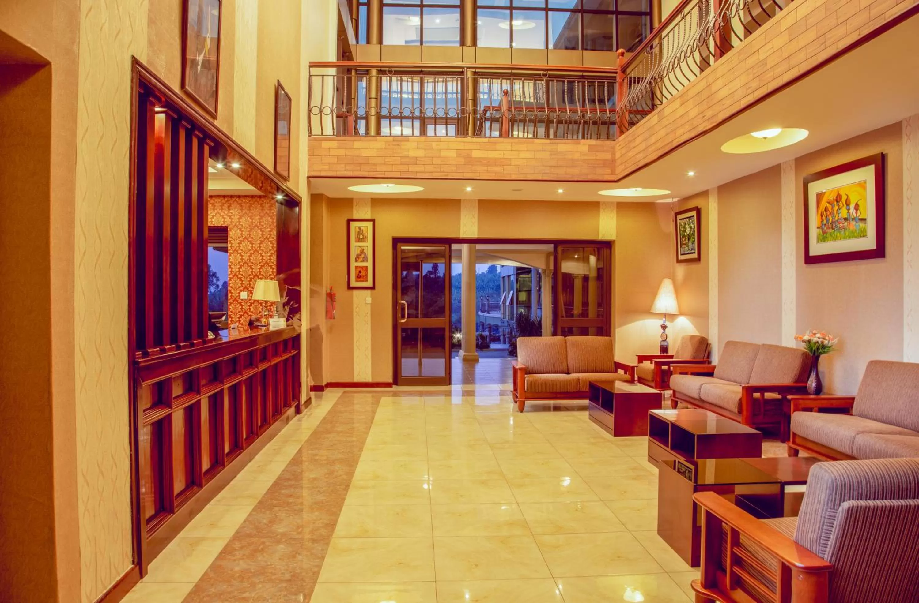 Lobby or reception in Nyaika Hotel
