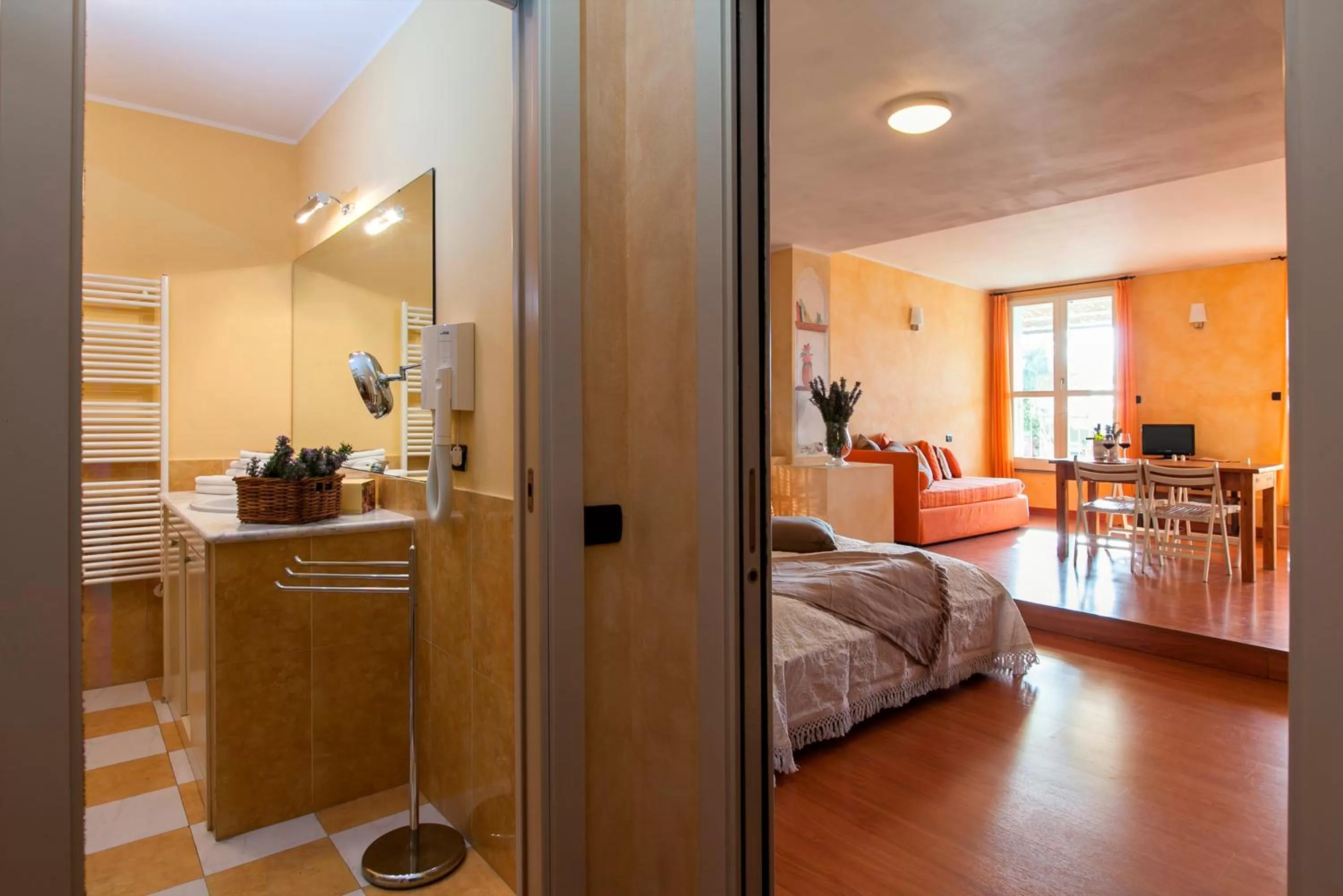 Living room, Bed in Residenza Santa Cecilia