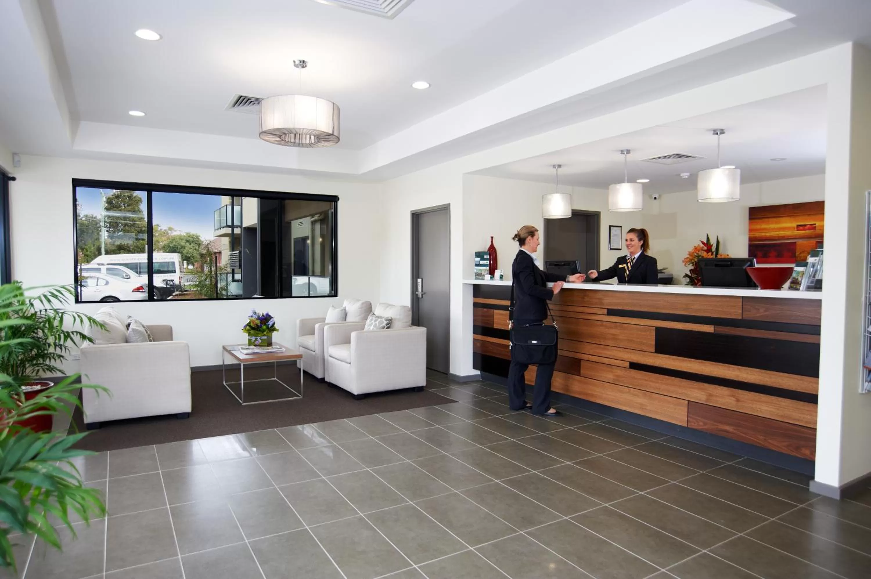 Lobby or reception in Quest Moorabbin