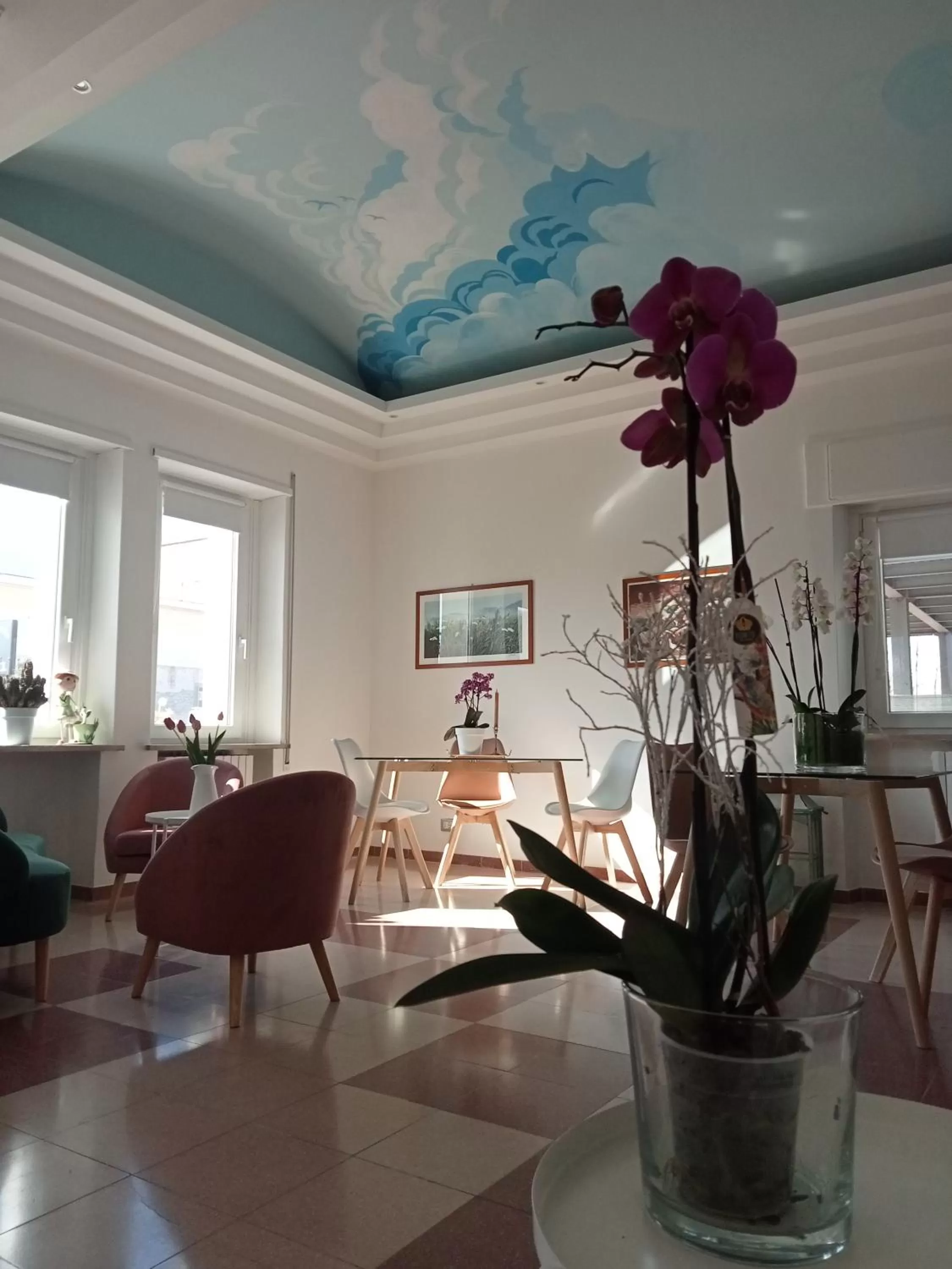 Seating area in Hotel Porta Rivera