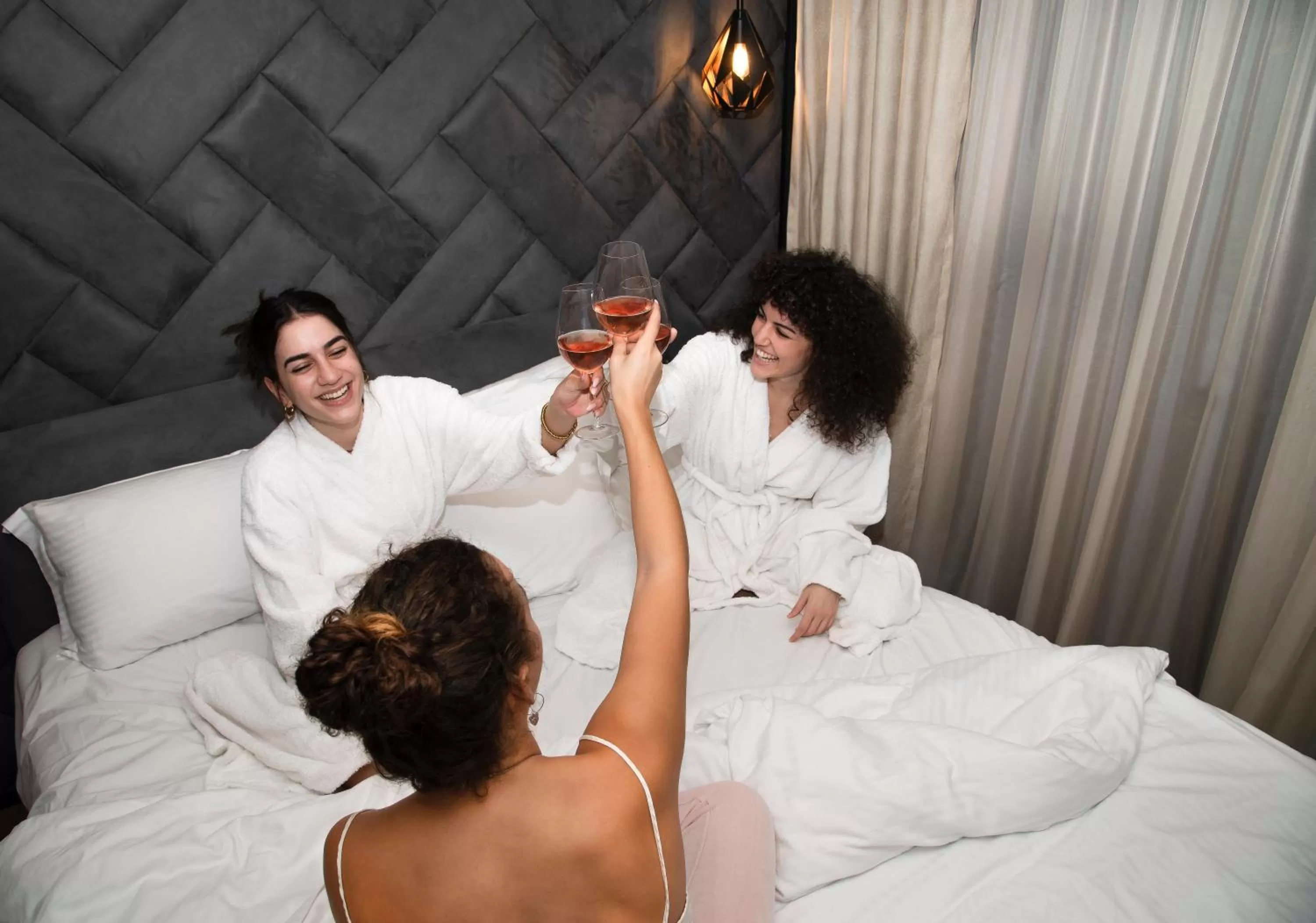 group of guests, Bed in LUX&EASY Athens Downtown Apartments