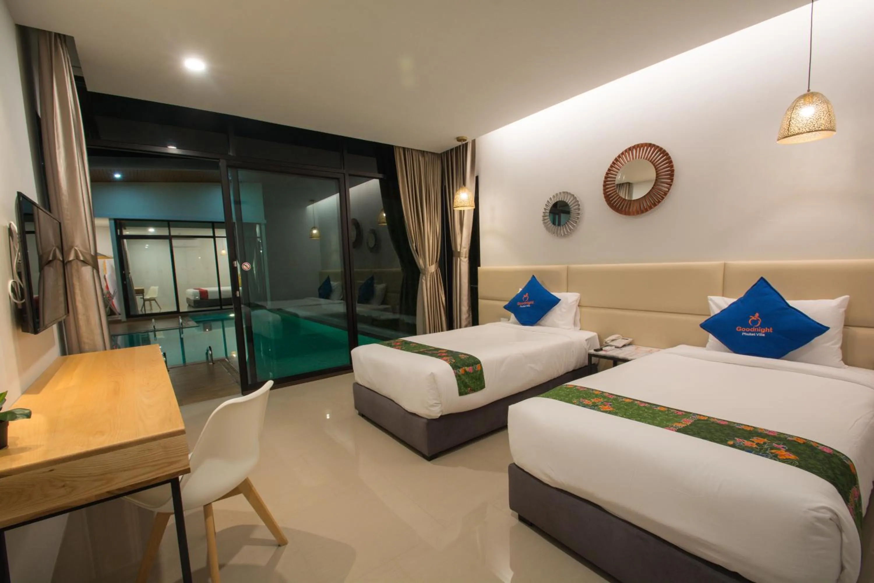Bedroom, Bed in Good Night Pool Villa Phuket - SHA Plus