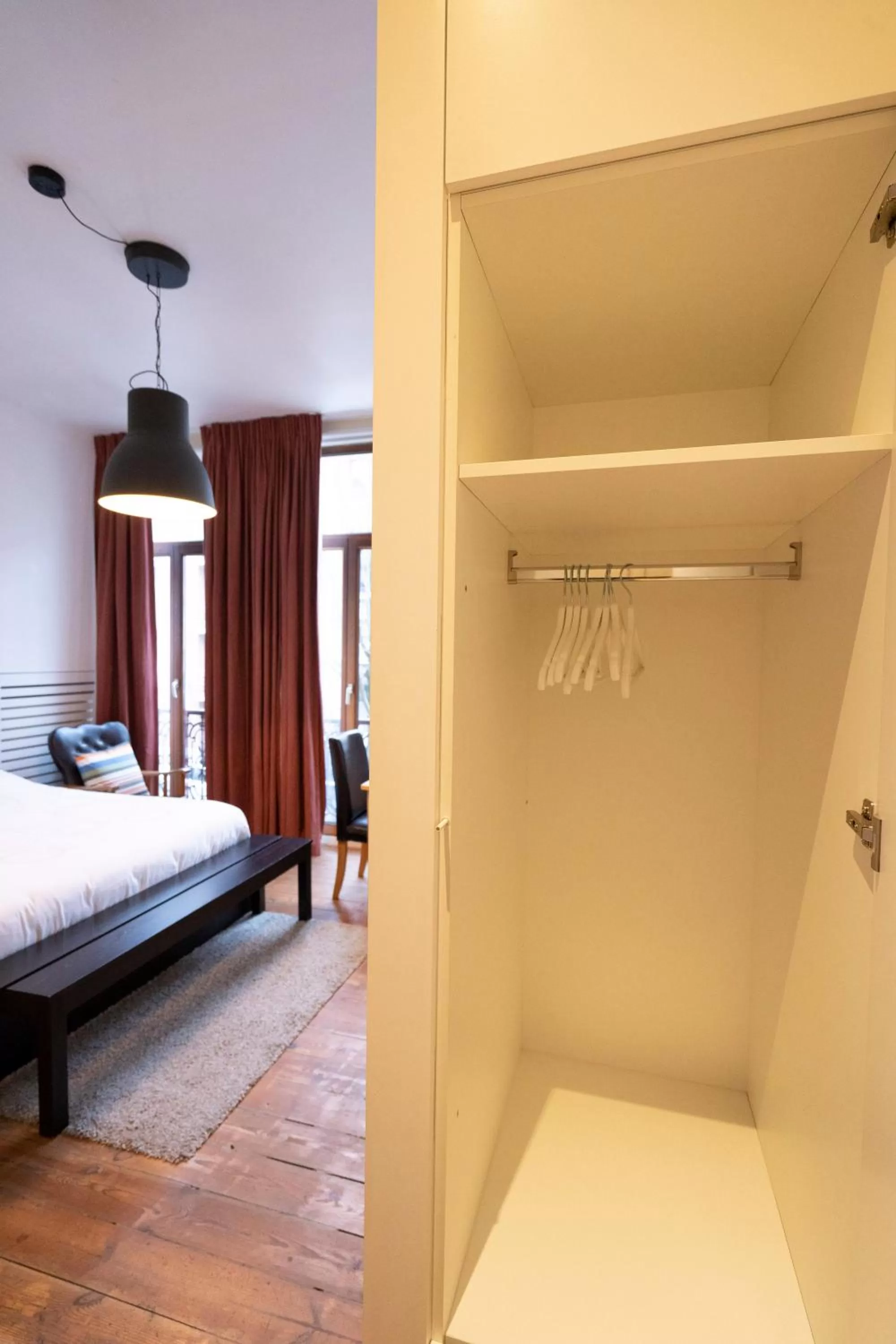 Bedroom in Because the Night city lodge