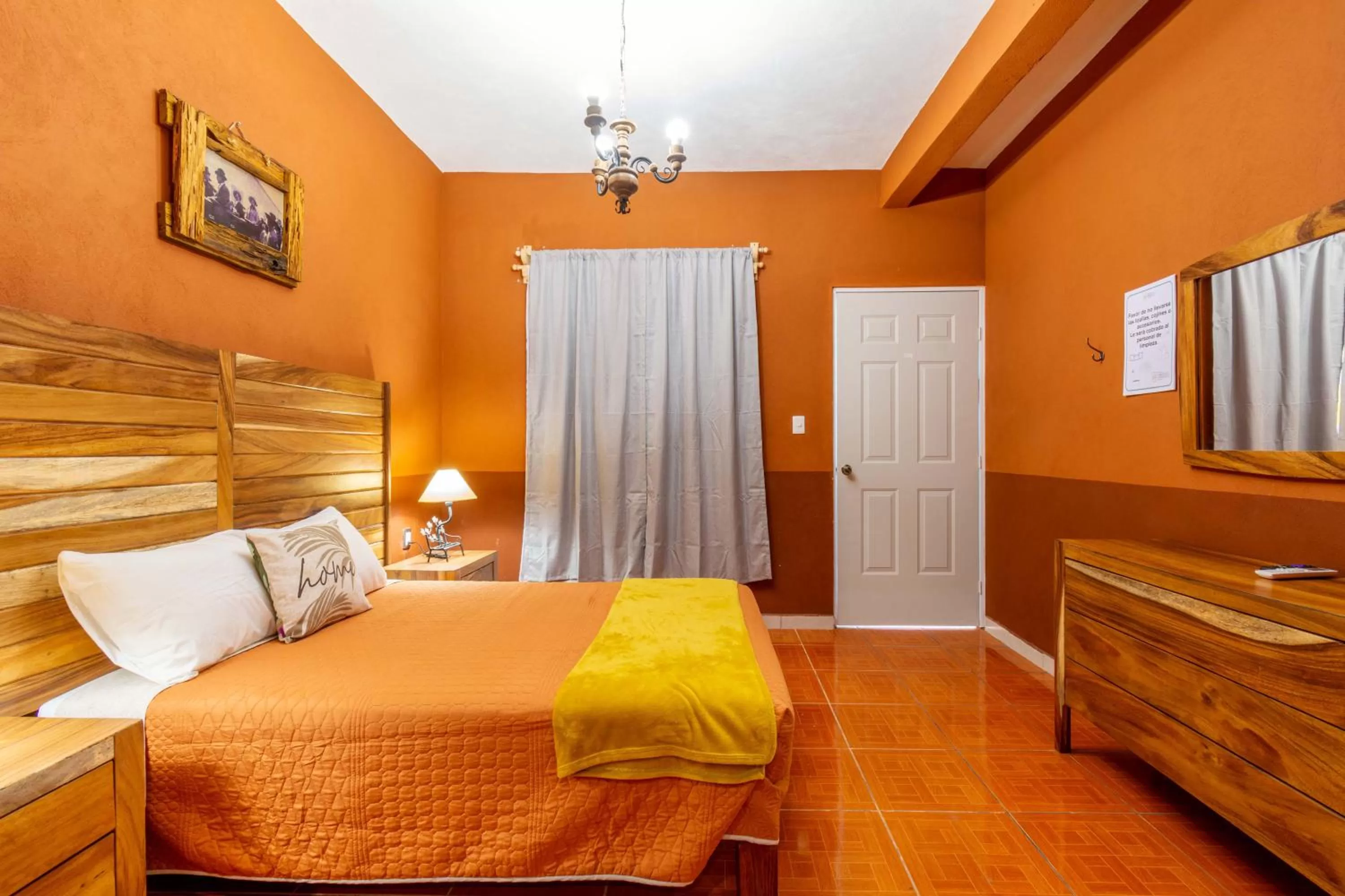 Bed in Hostería Casa Marquez