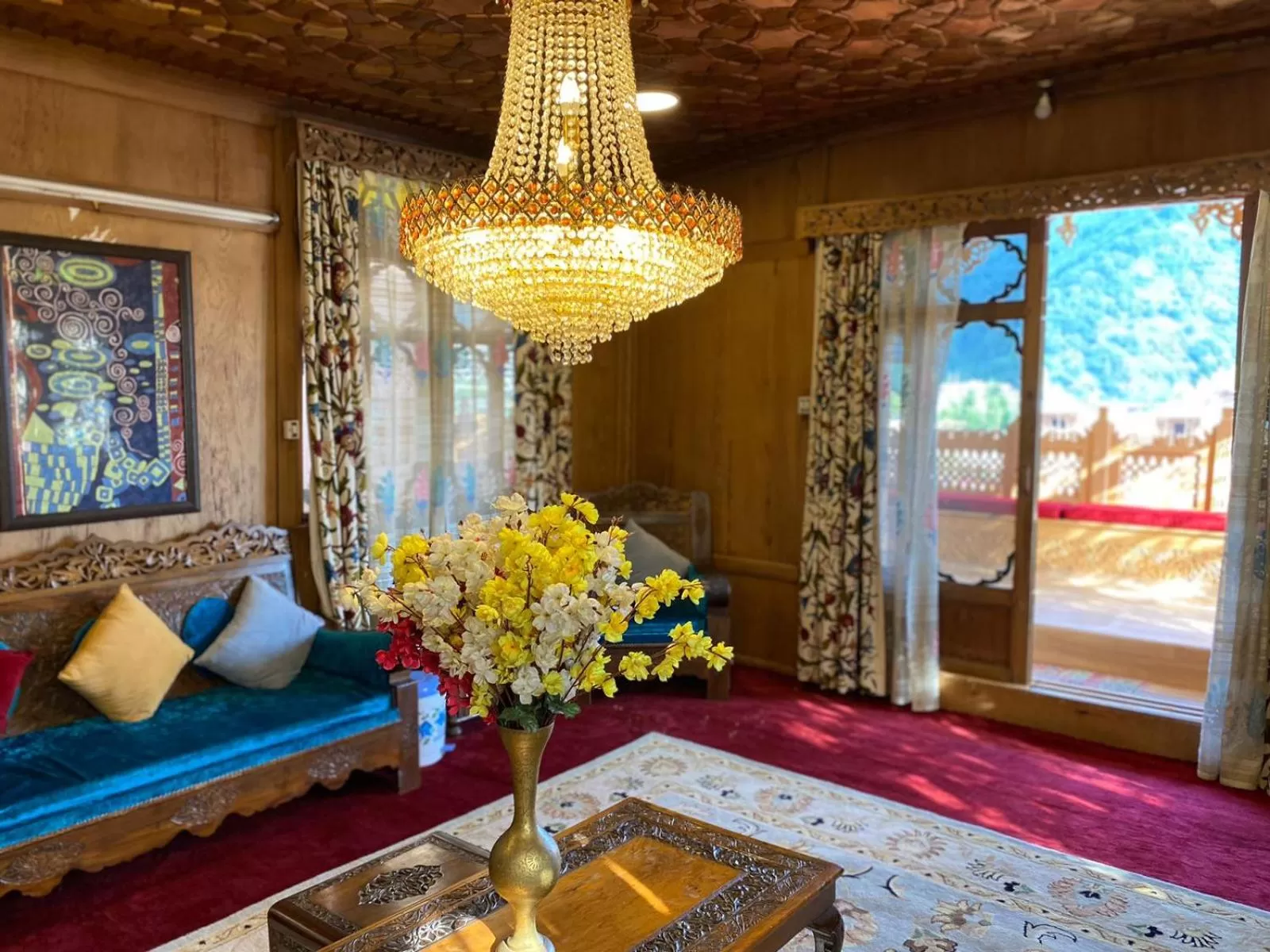 Living room, Seating Area in Nazneen Group Of Houseboats