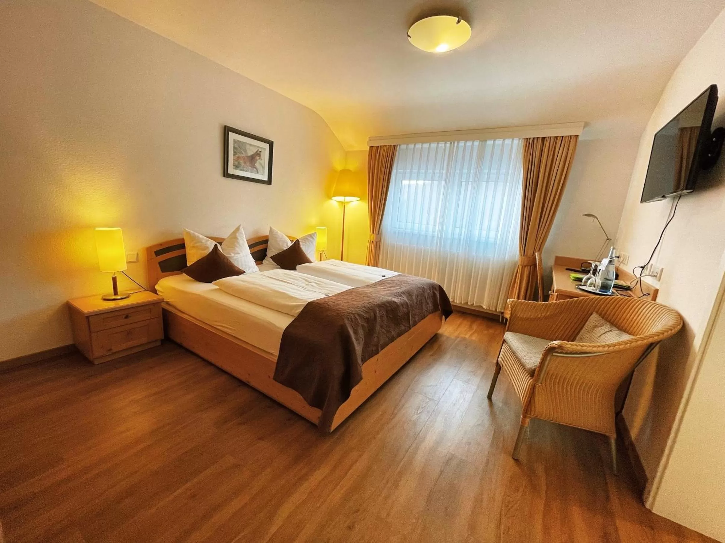 Bedroom, Bed in Albhotel Malakoff - House of Nature