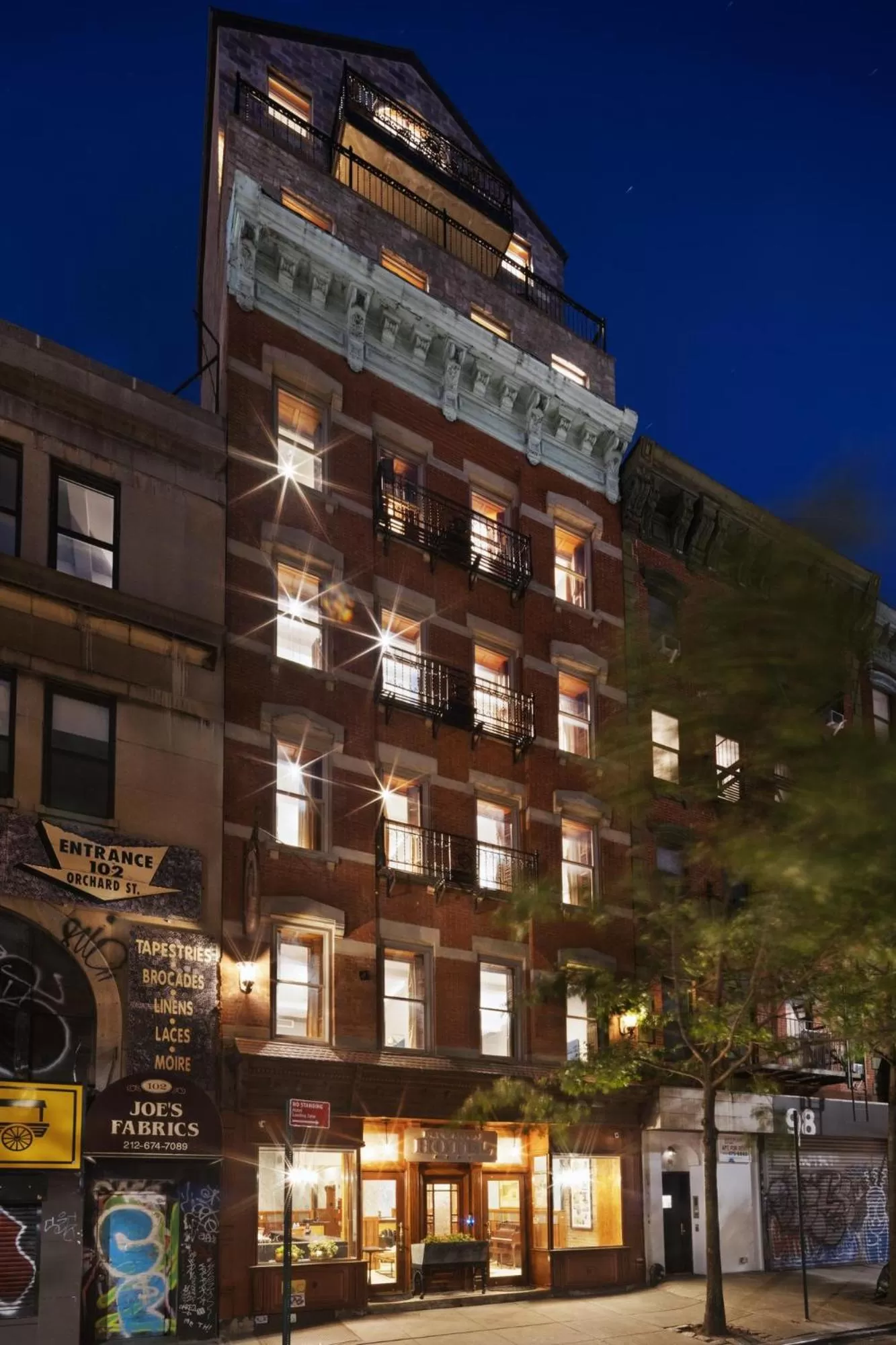 Property building in The Historic Blue Moon Hotel - NYC